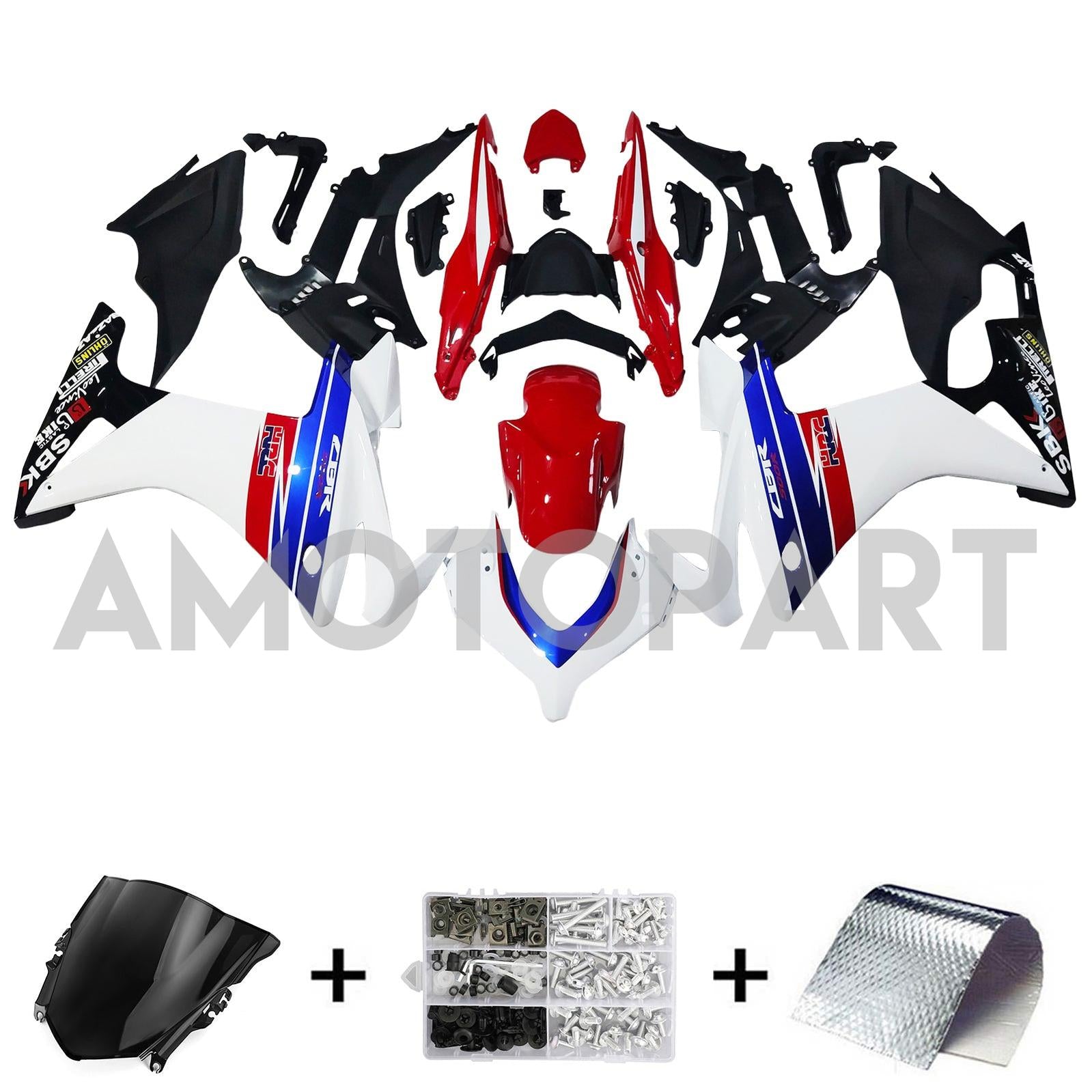 Amotopart 2013-2015 CBR500R Honda Red&Blue Style1 Fairing Kit