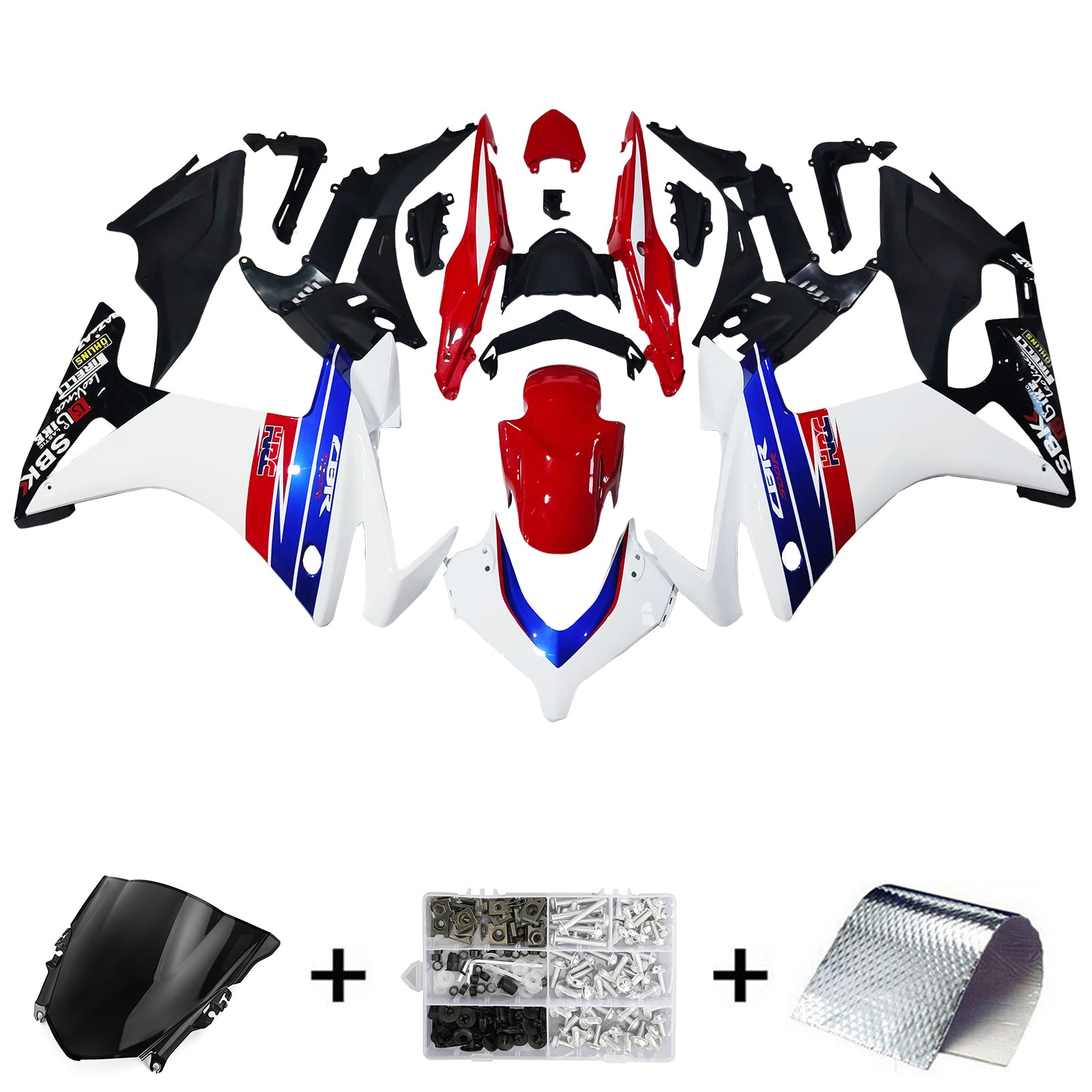 Amotopart 2013-2015 CBR500R Honda Red&Blue Style1 Fairing Kit