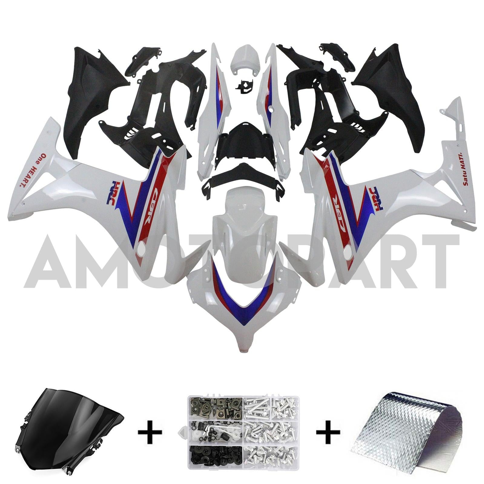 Amotopart 2013-2015 CBR500R Honda Red&Blue Style2 Fairing Kit