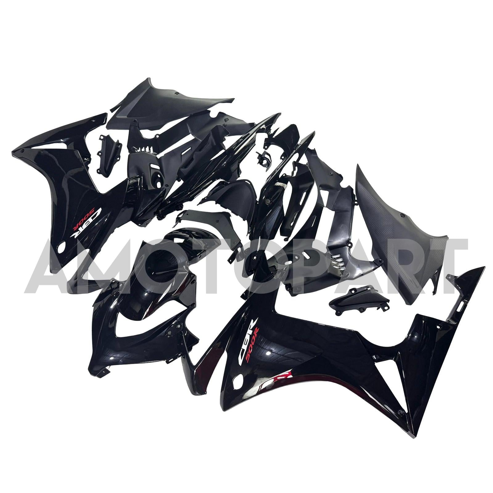 Amotopart 2013-2015 CBR500R ホンダ グロスブラック フェアリングキット