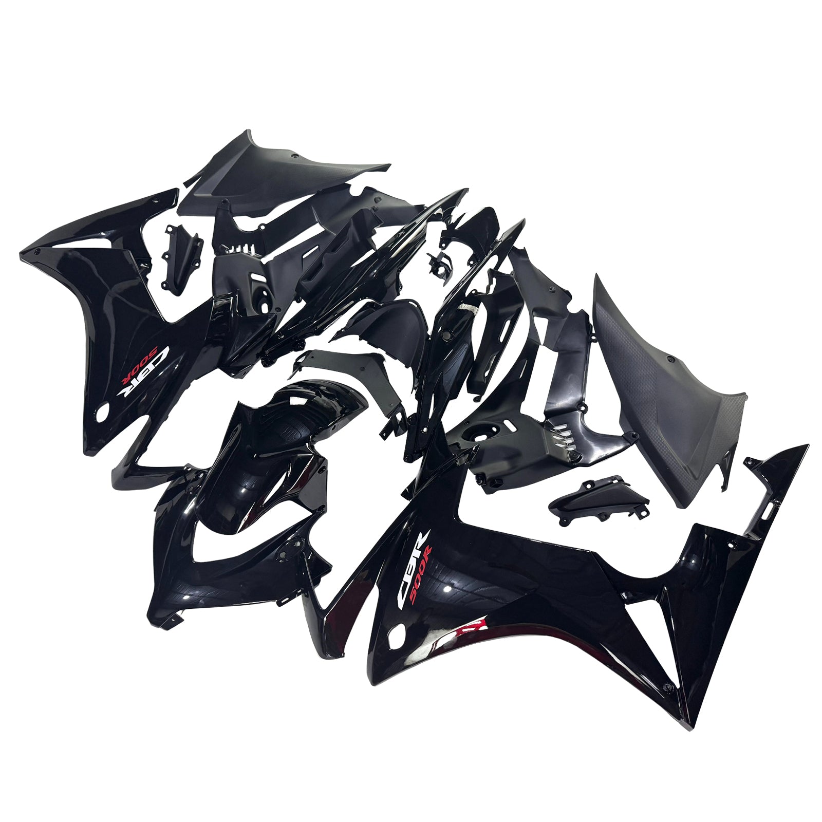 Amotopart 2013-2015 CBR500R Honda Gloss Black Fairing Kit