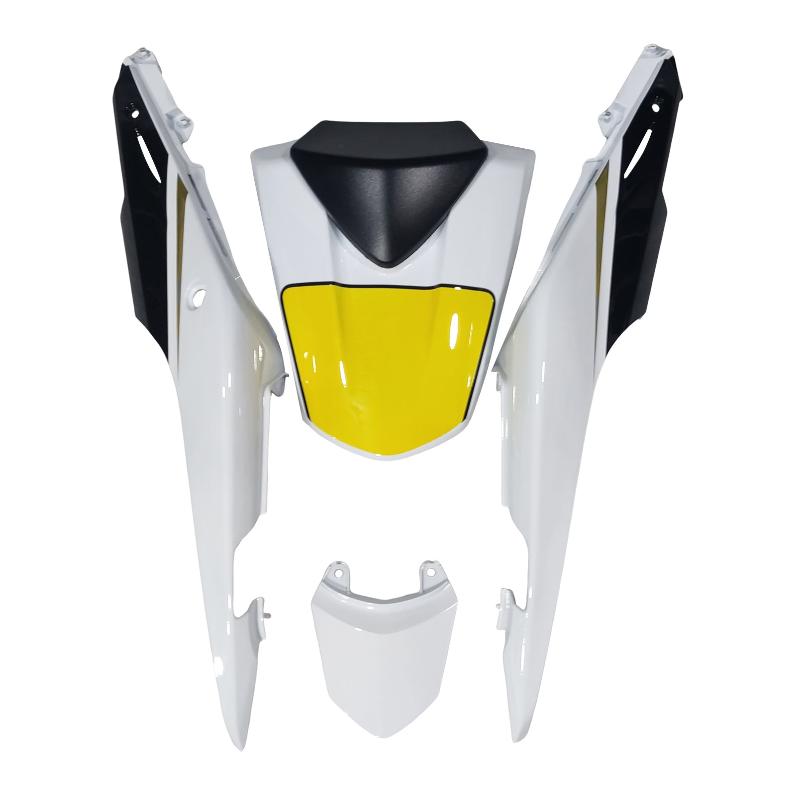 Amotopart 2013-2015 Honda CBR500R Kit de carenado blanco negro