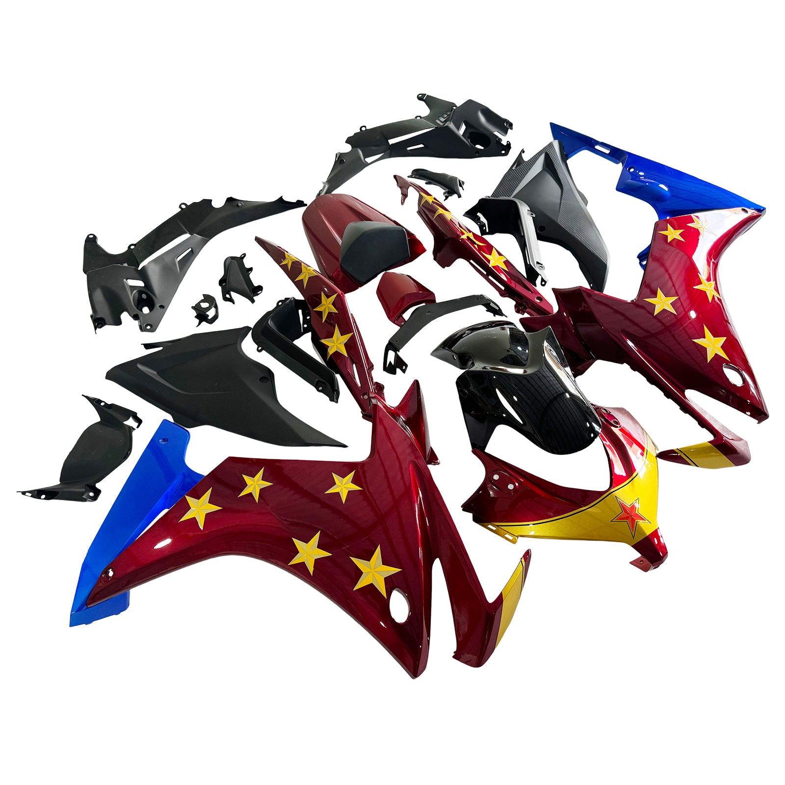 Amotopart 2013-2015 Honda CBR500R Red Blue Fairing Kit