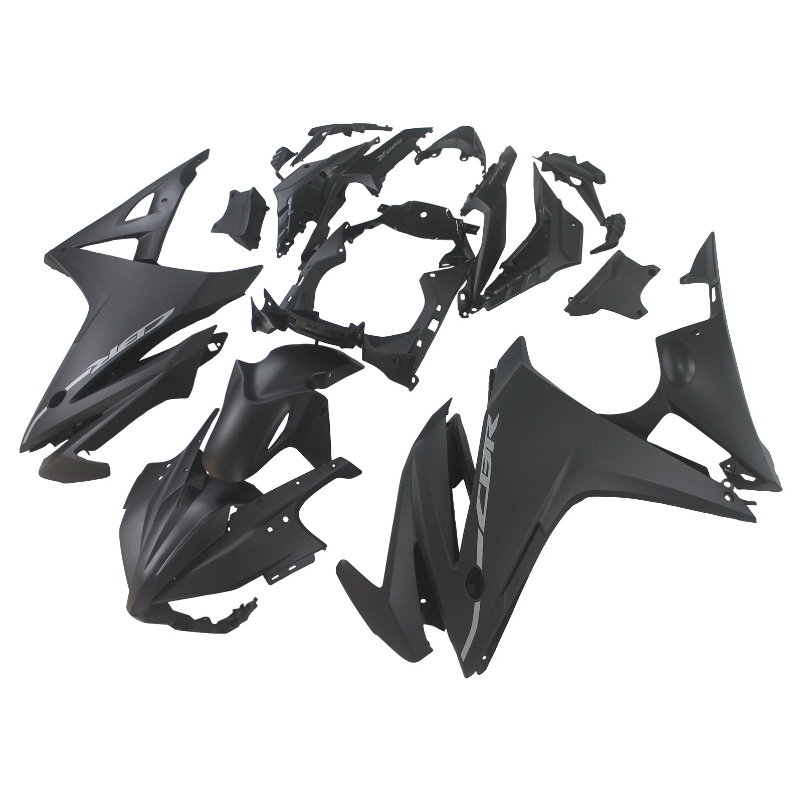 Amotopart 2016-2018 Honda CBR500R FaireUring Matte Black Kit
