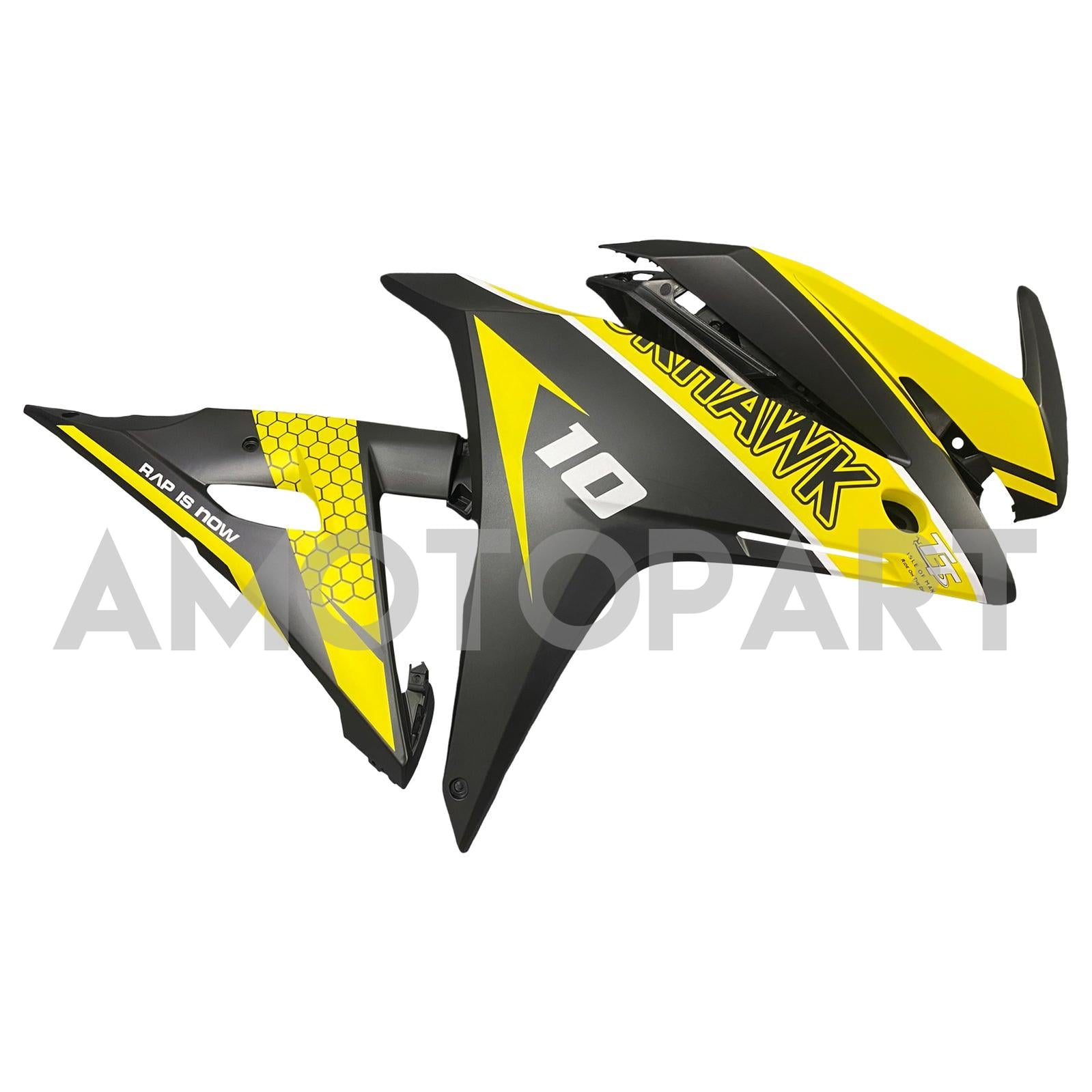 Amotopart 2016-2018 Honda CBR500R Fairing Yellow&Black Kit
