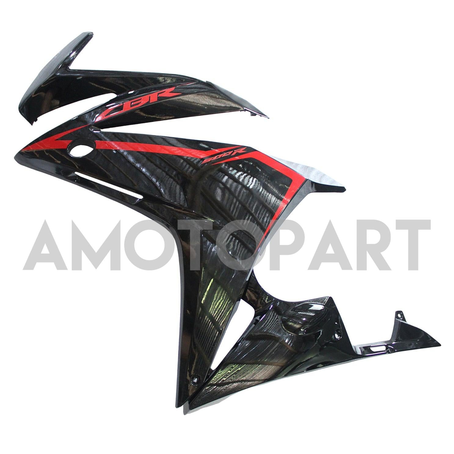 Amotopart 2016-2018 Honda CBR500R Schwarzes Rotverkleidungskit