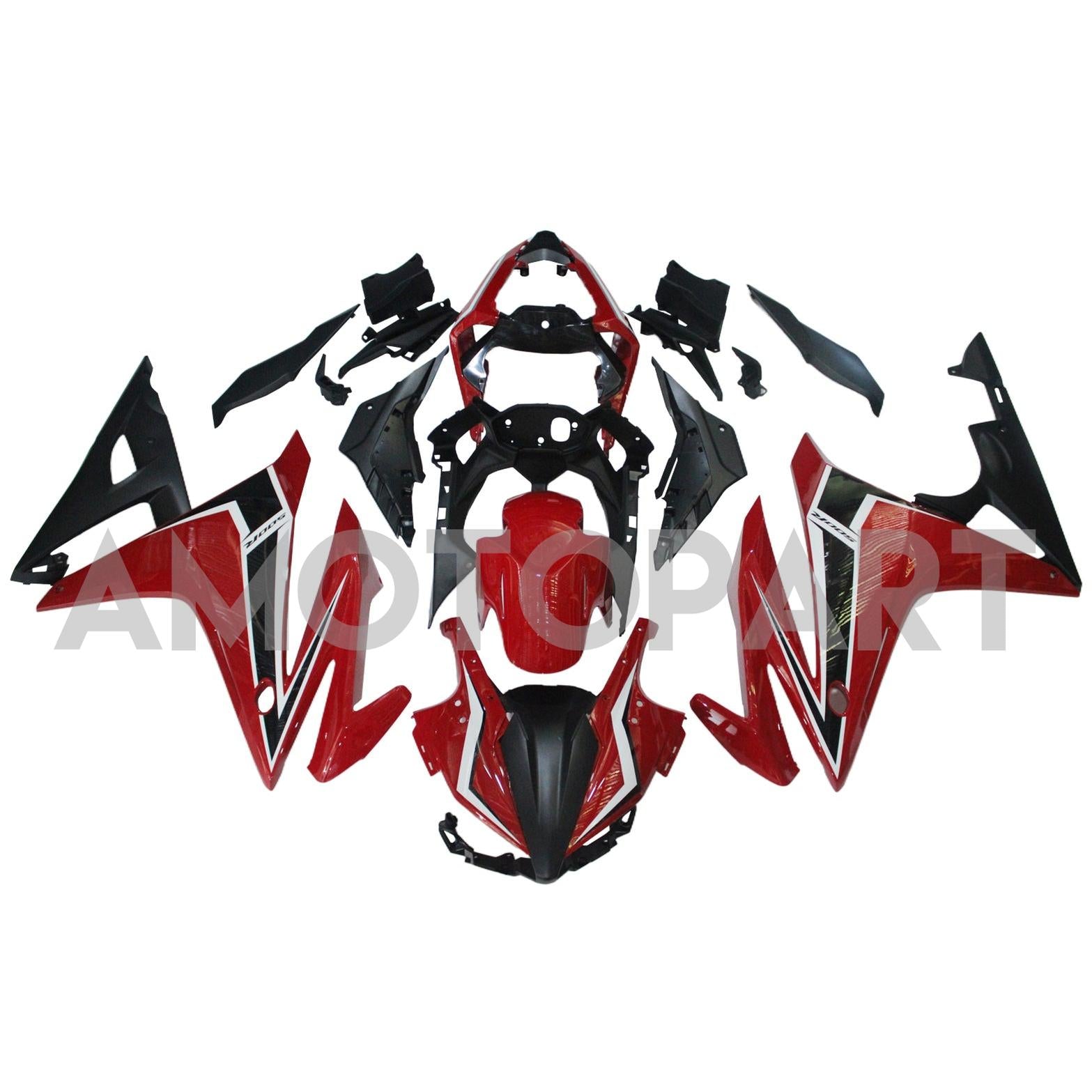 Amotopart 2016-2018 Honda CBR500R Red Black Abzugskit