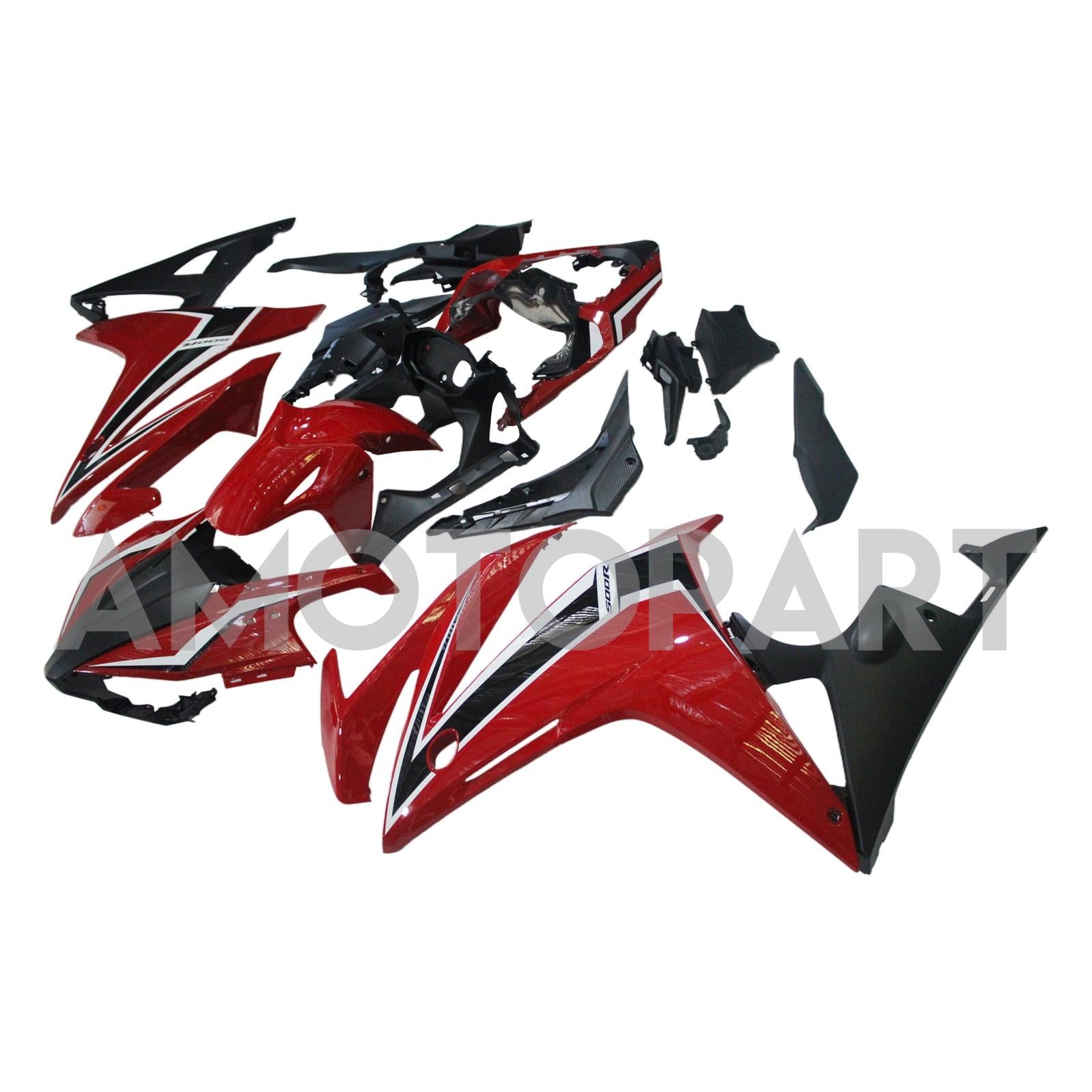 Amotopart 2016-2018 Honda CBR500R Red Black Abzugskit