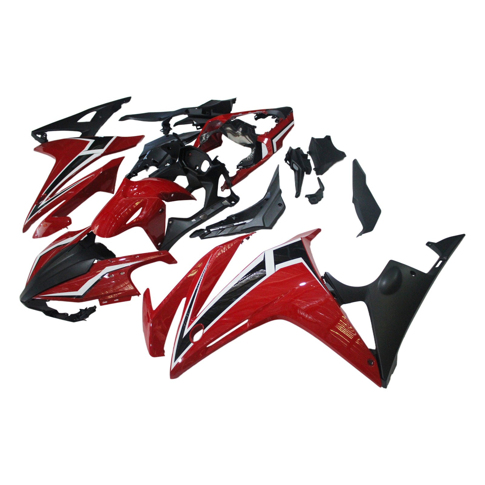 Amotopart 2016-2018 Honda CBR500R Red Black Fairing Kit