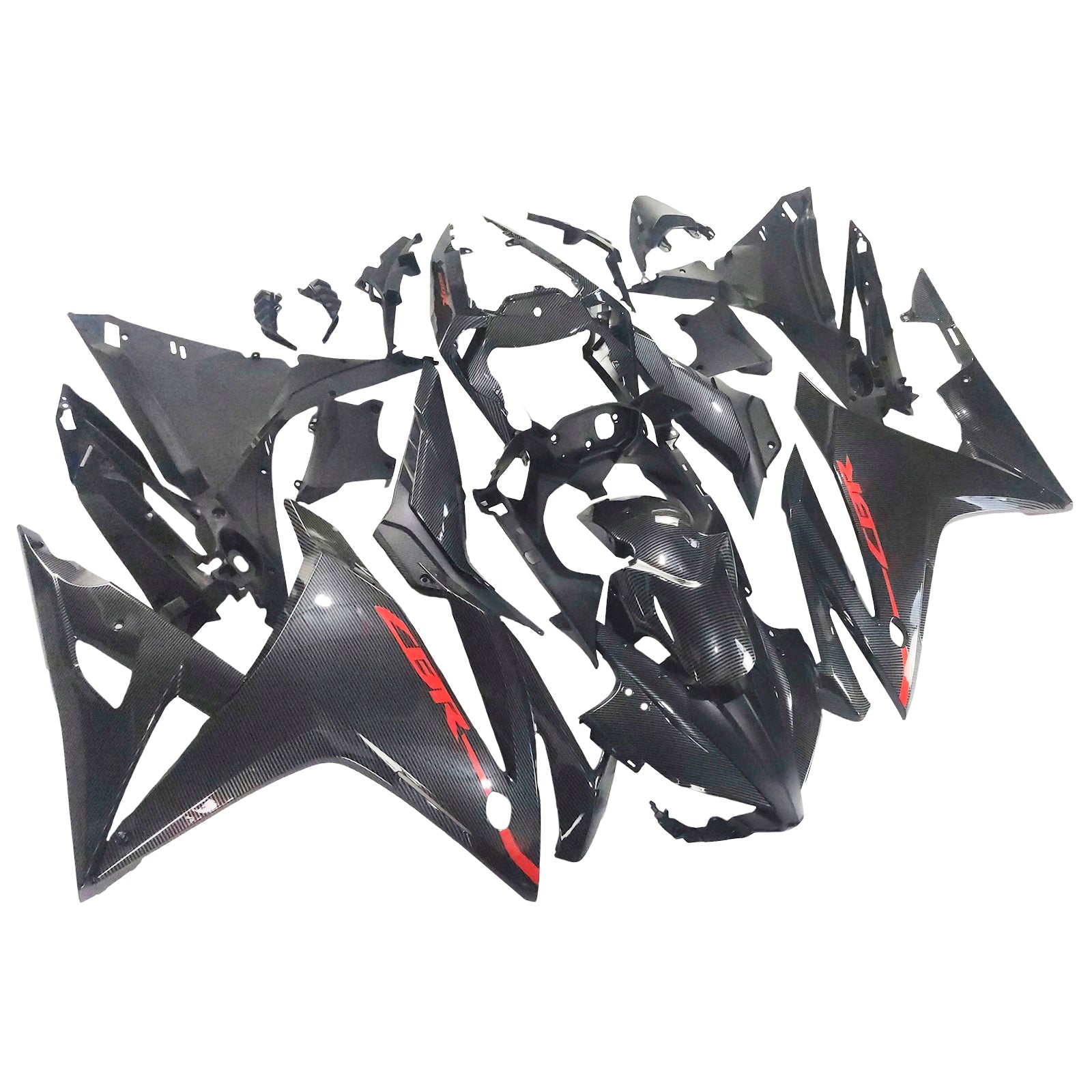 Amotopart 2016-2018 Honda CBR500R Carbon Fiber Pattern Fairing Kit