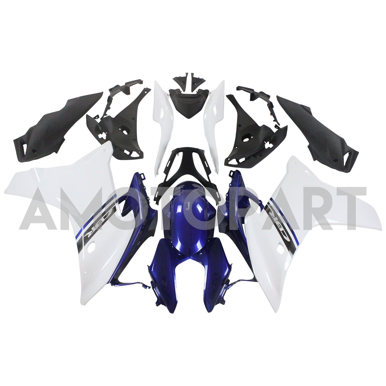 Amotopart 2011-2013 CBR600F Honda Blue&White Fairing Kit