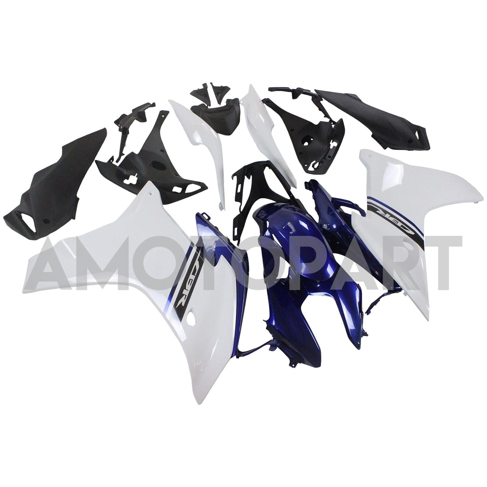 Amotopart 2011-2013 CBR600F Honda Blue & White Fairing Kit