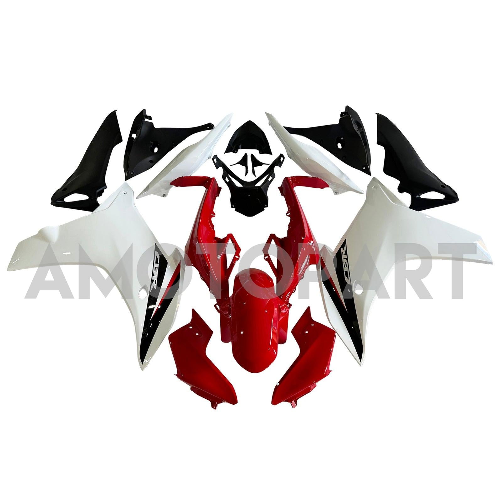 Amotopart 2011-2013 Honda CBR600F Fairing White&Red Kit