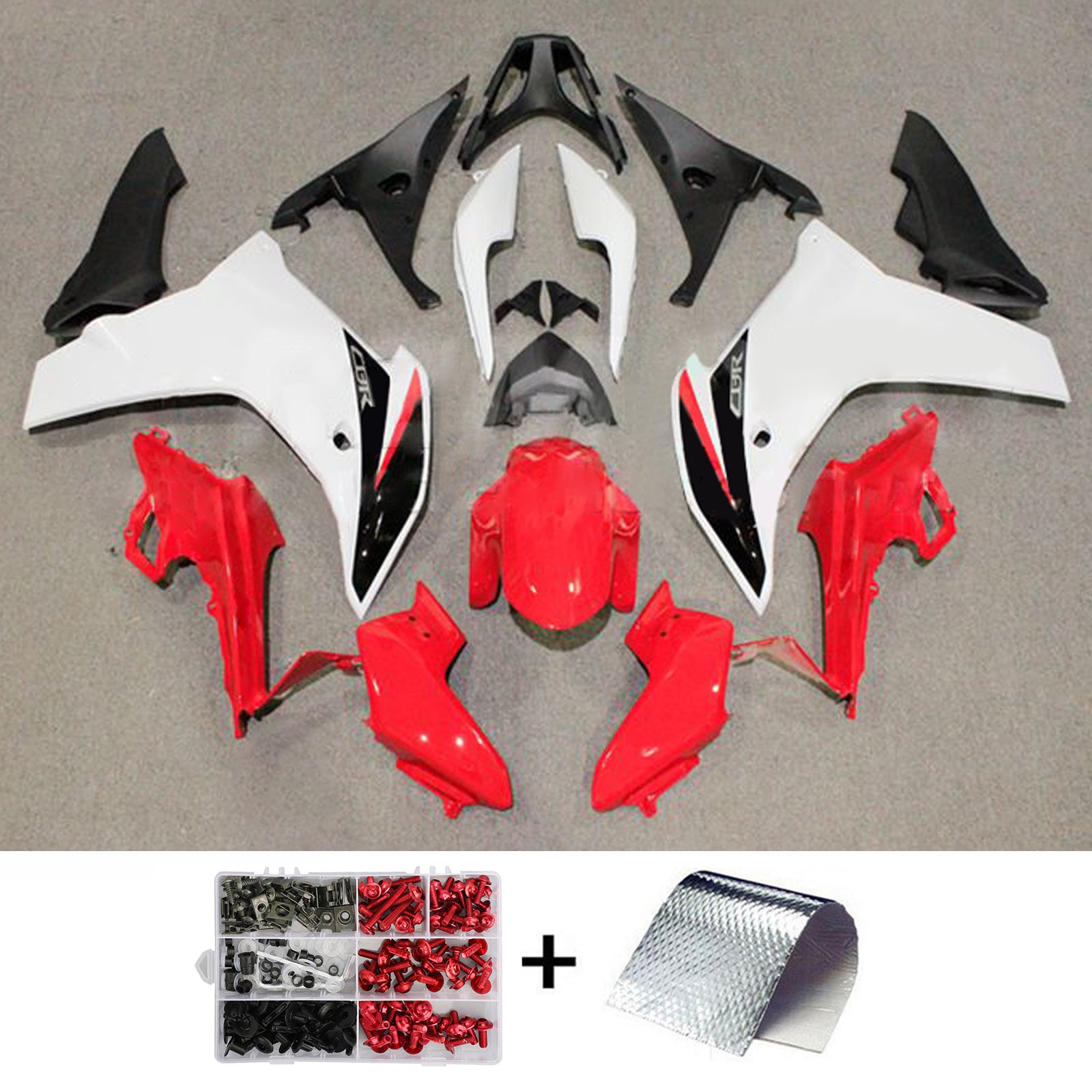 Amotopart 2011-2013 CBR600F Honda Red & White Fairing Kit