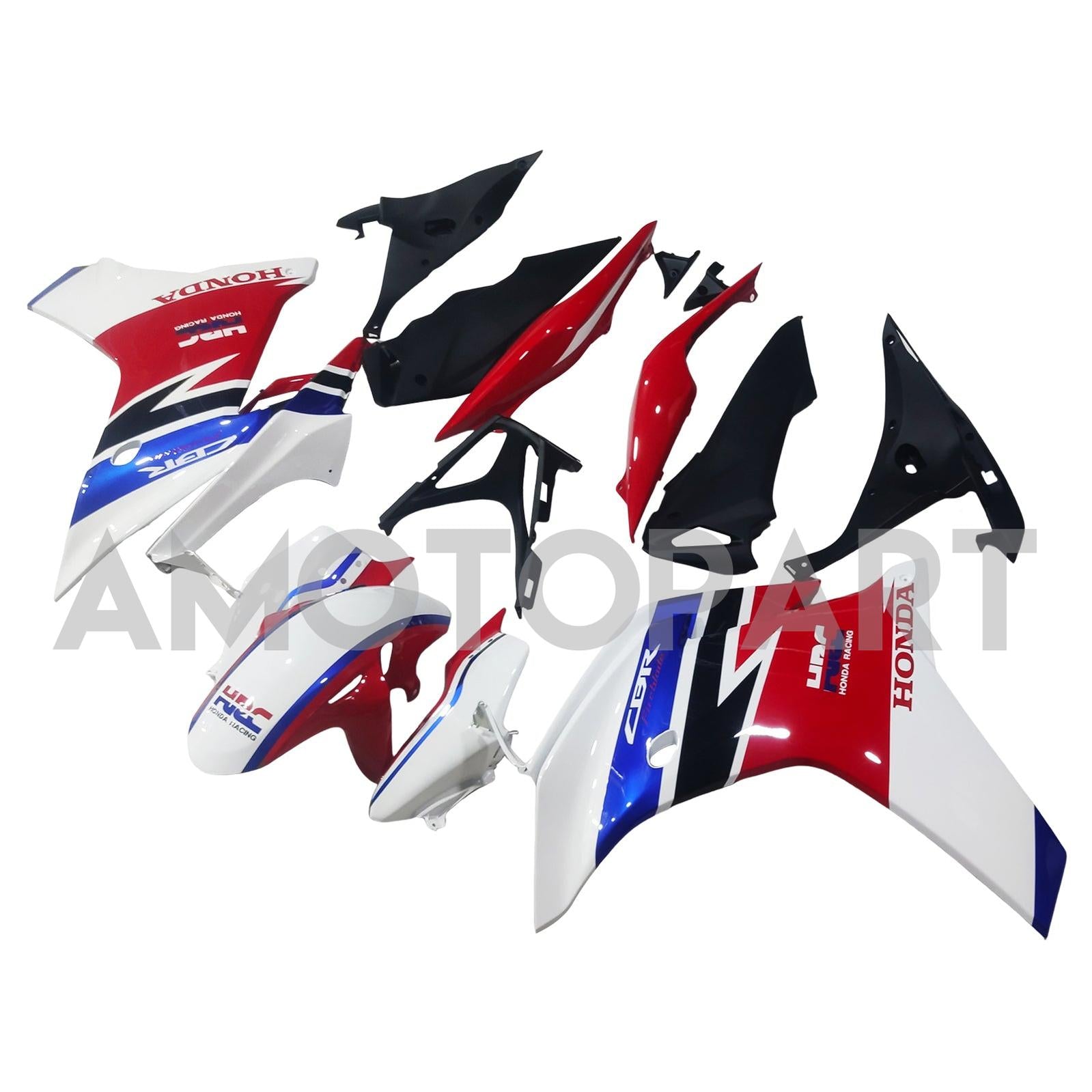 Amotopart 2013-2015 Honda CBR500R Black White Fairing Kit