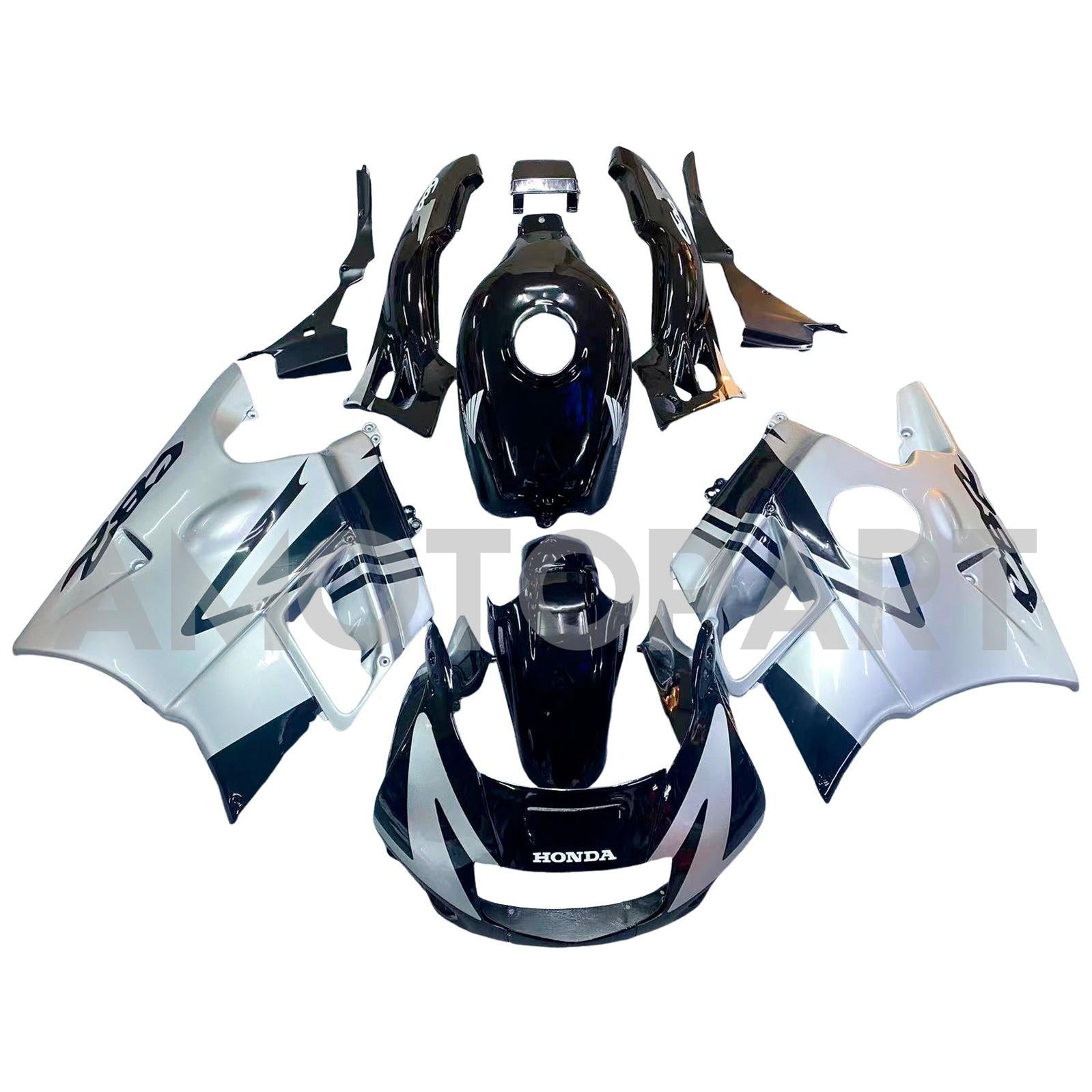 Amotopart 1991-1994 Honda CBR600 F2 Kit de carenado rojo y blanco