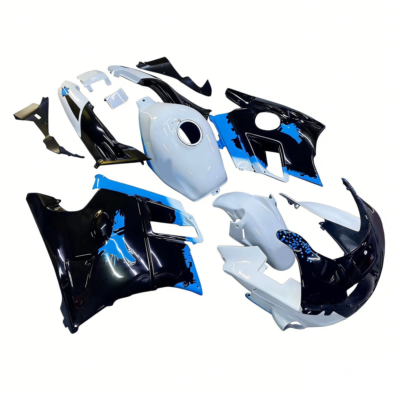 Amotopart 1991-1994 ホンダ CBR600 F2 ホワイト ブラック フェアリングキット