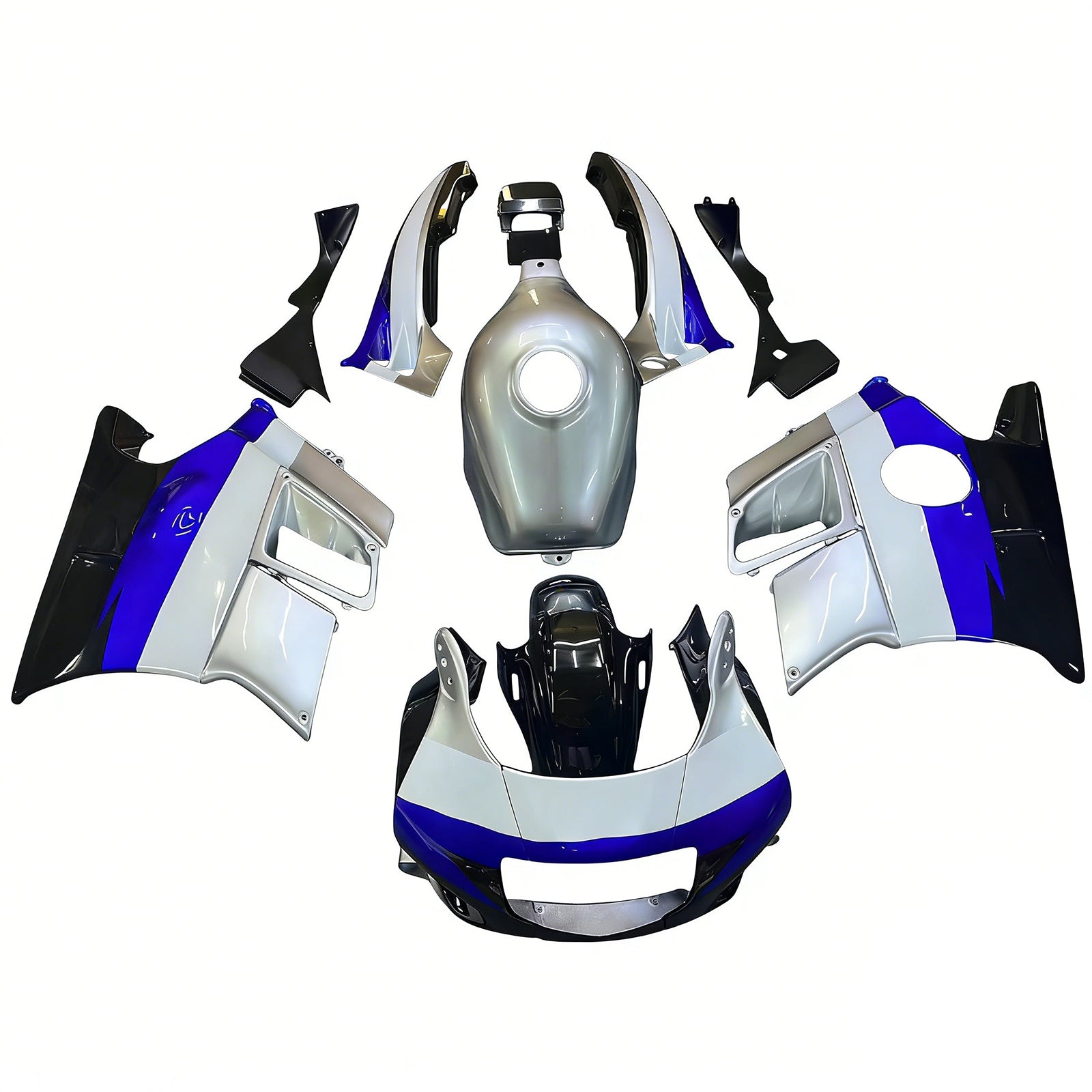Amotopart 1991-1994 Honda CBR600 F2 Kit de carenagem preta branca cinza