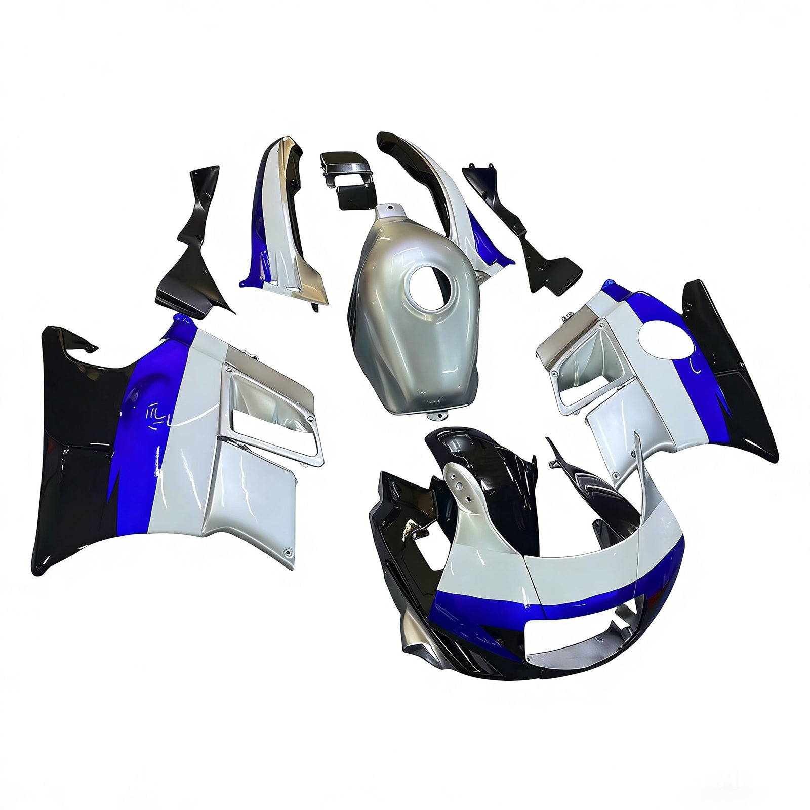 Amotopart 1991-1994 Honda CBR600 F2 Kit de carenagem preta branca cinza