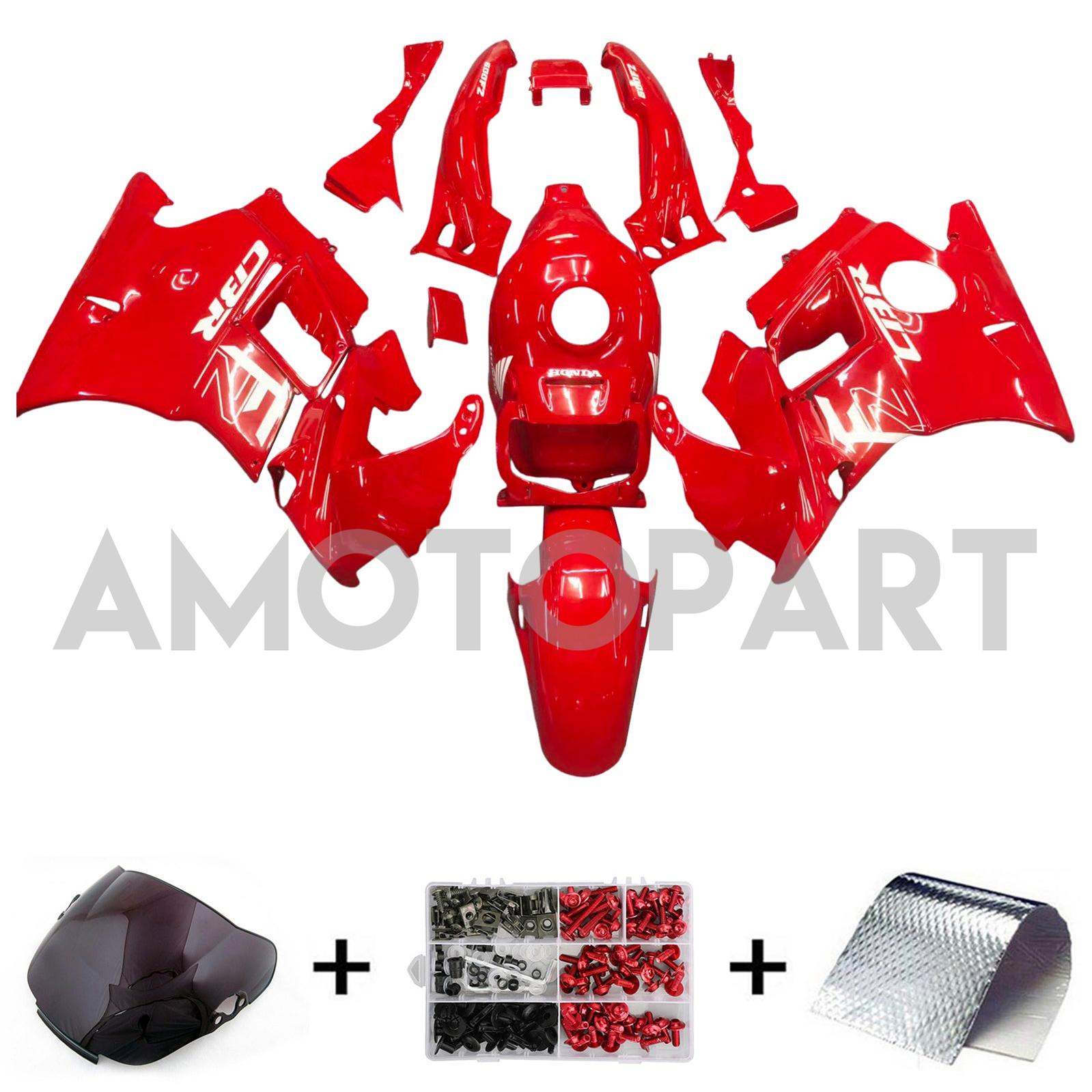 Amotopart 1991-1994 Honda CBR600 F2 Red Fairing Kit