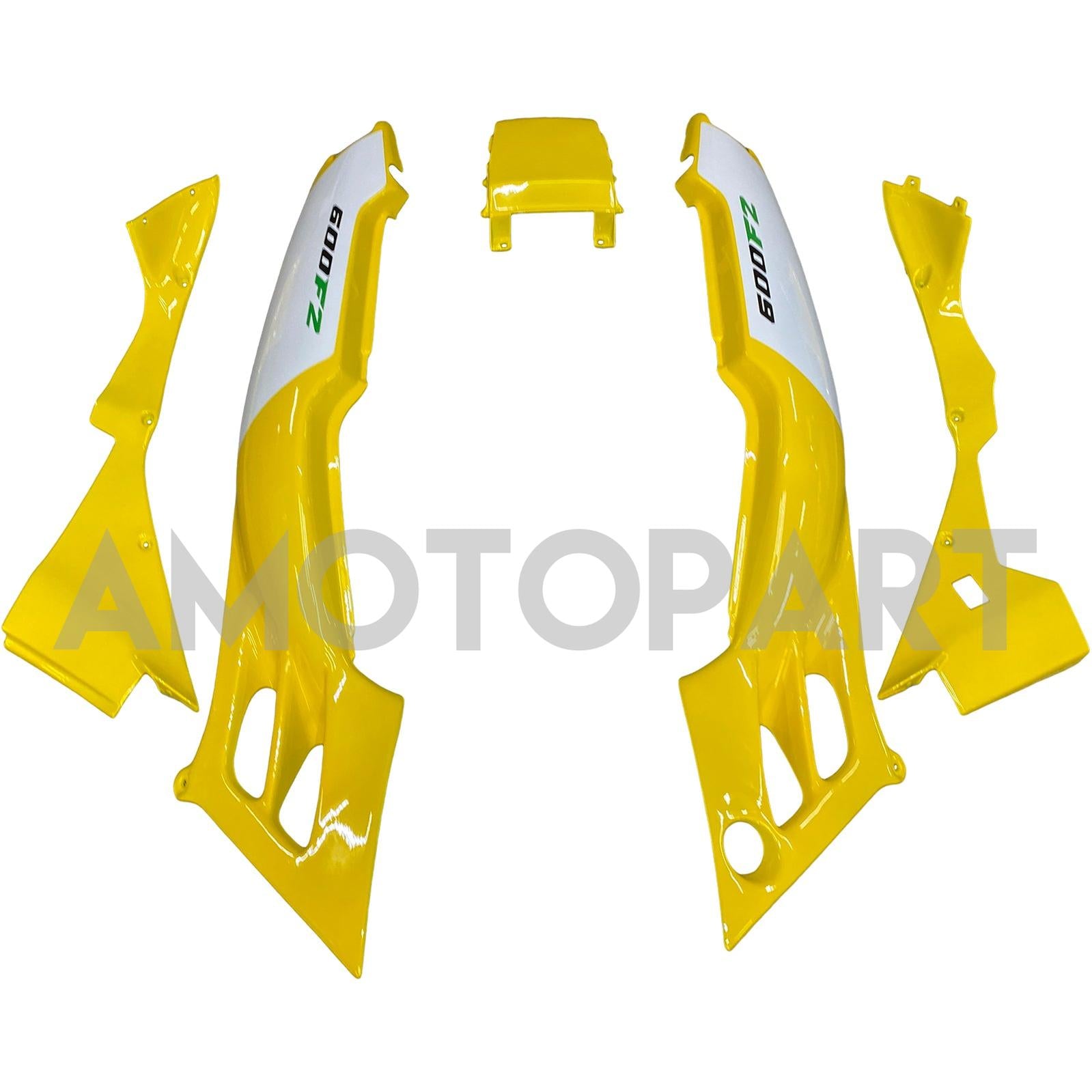 Amotopart 1991-1994 Honda CBR600 F2 żółty biały zestaw owiewki