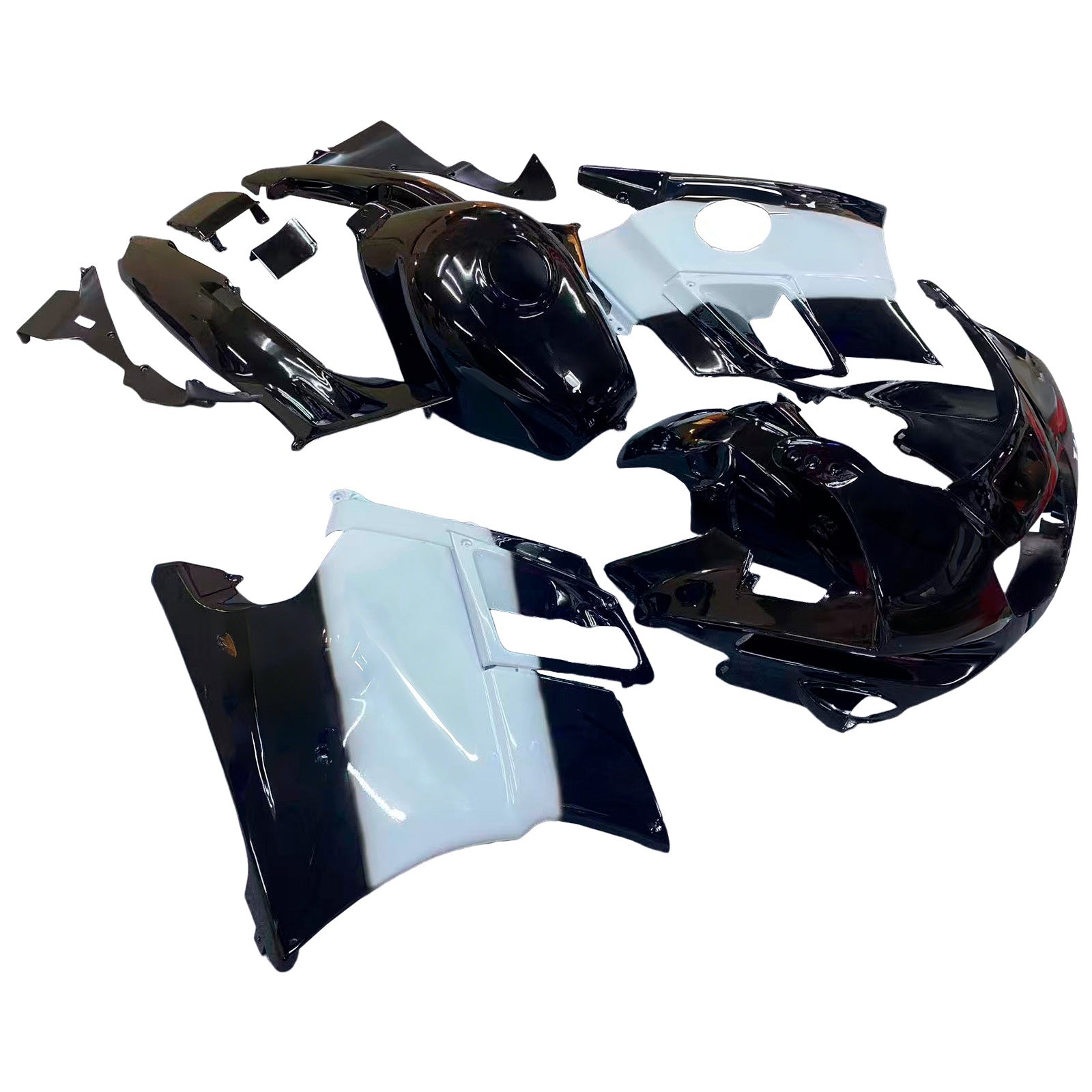 Amotopart 1991-1994 Honda CBR600 F2 Black White Fairing Kit