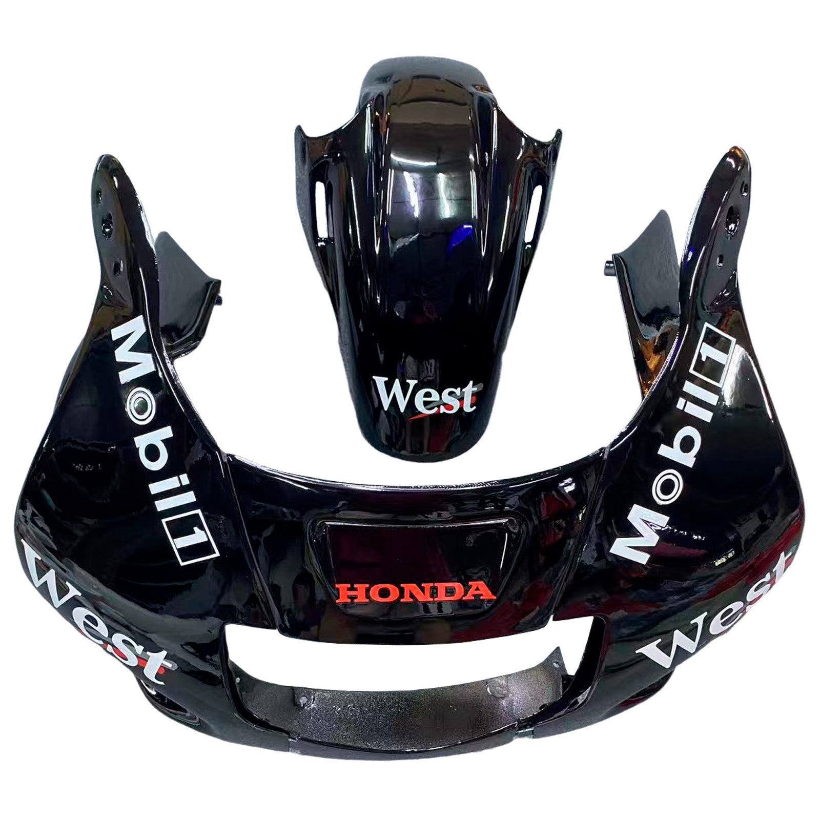 Amotopart 1991-1994 Honda CBR600 F2 Black White Fairing Kit