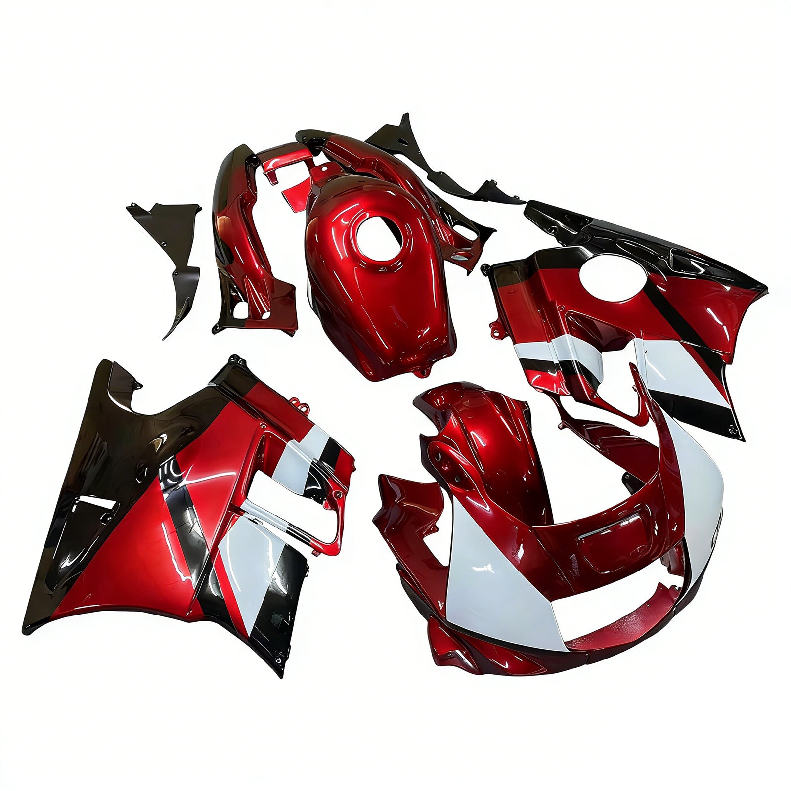 Amotopart 1991-1994 Honda CBR600 F2 Red White Black Fairing Kit