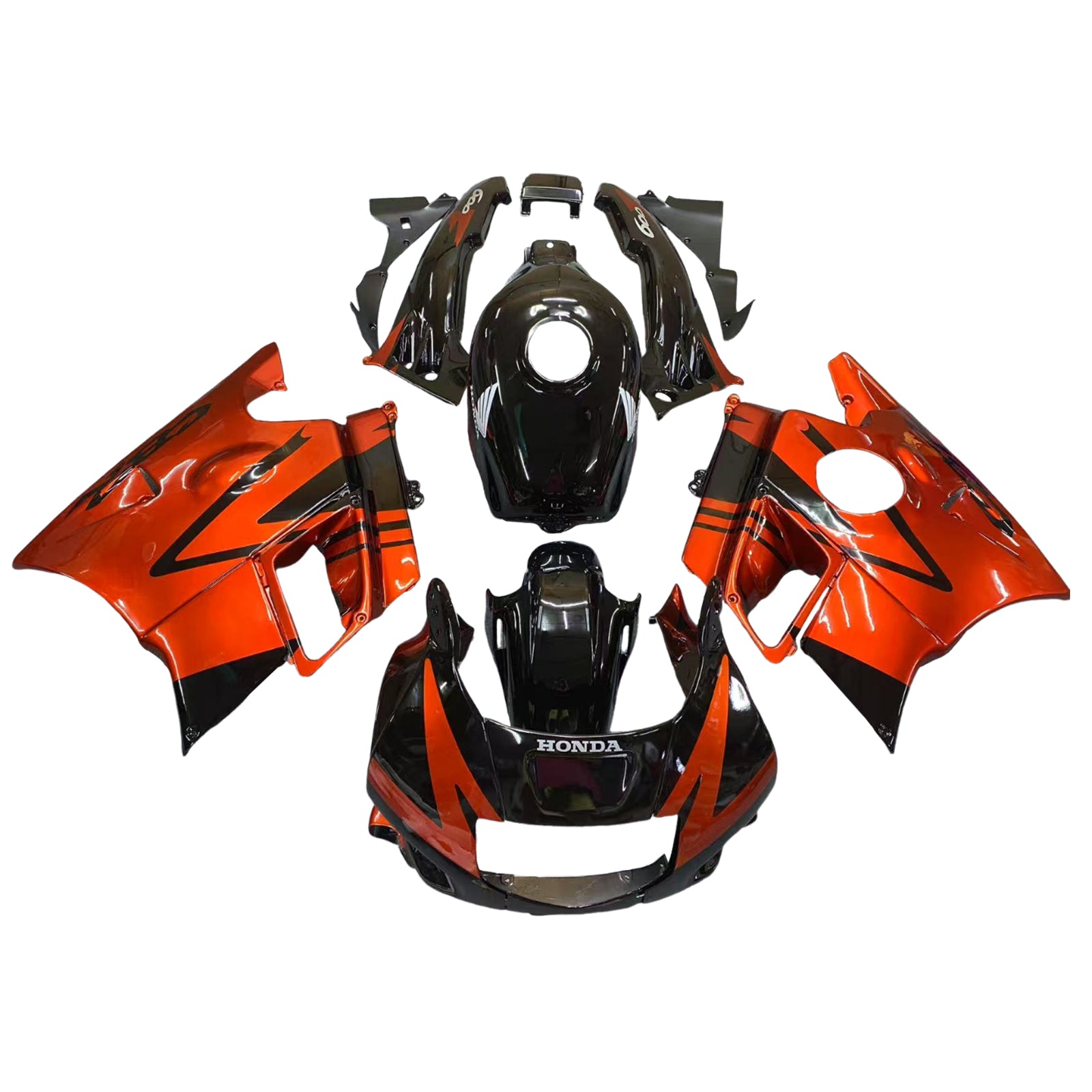 Amotopart 1991-1994 Honda CBR600 F2 Black Red Fairing Kit