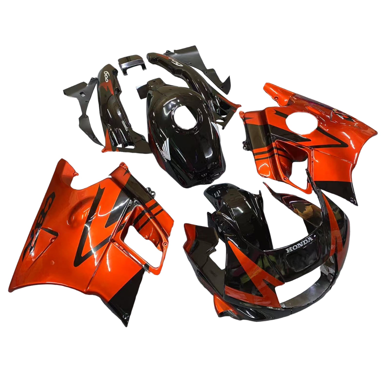 Amotopart 1991-1994 Honda CBR600 F2 Black Red Fairing Kit