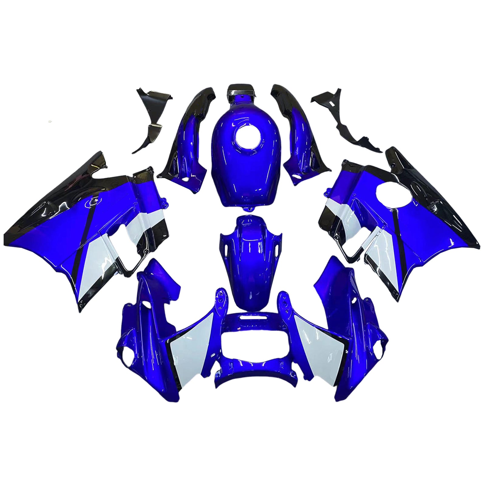 Amotopart 1991-1994 Honda CBR600 F2 Blue White Black Fairing Kit