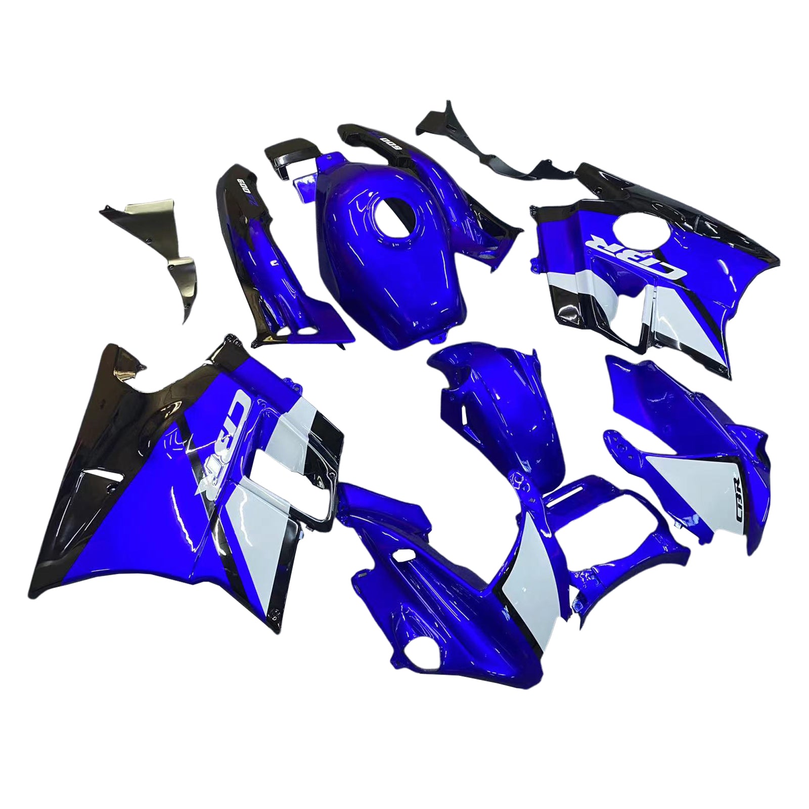 Amotopart 1991-1994 Honda CBR600 F2 Blue White Black Fairing Kit