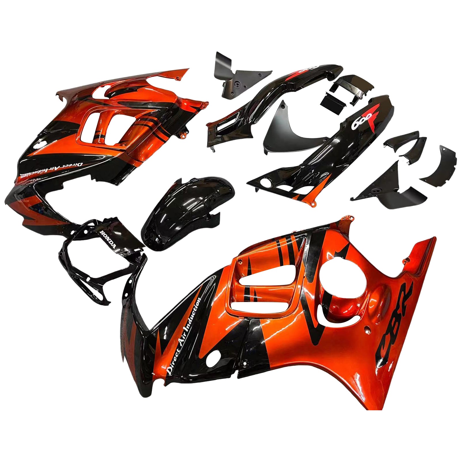 Amotopart 1995-1996 Honda CBR600 F3 Fairing Black&Dark Orange Kit