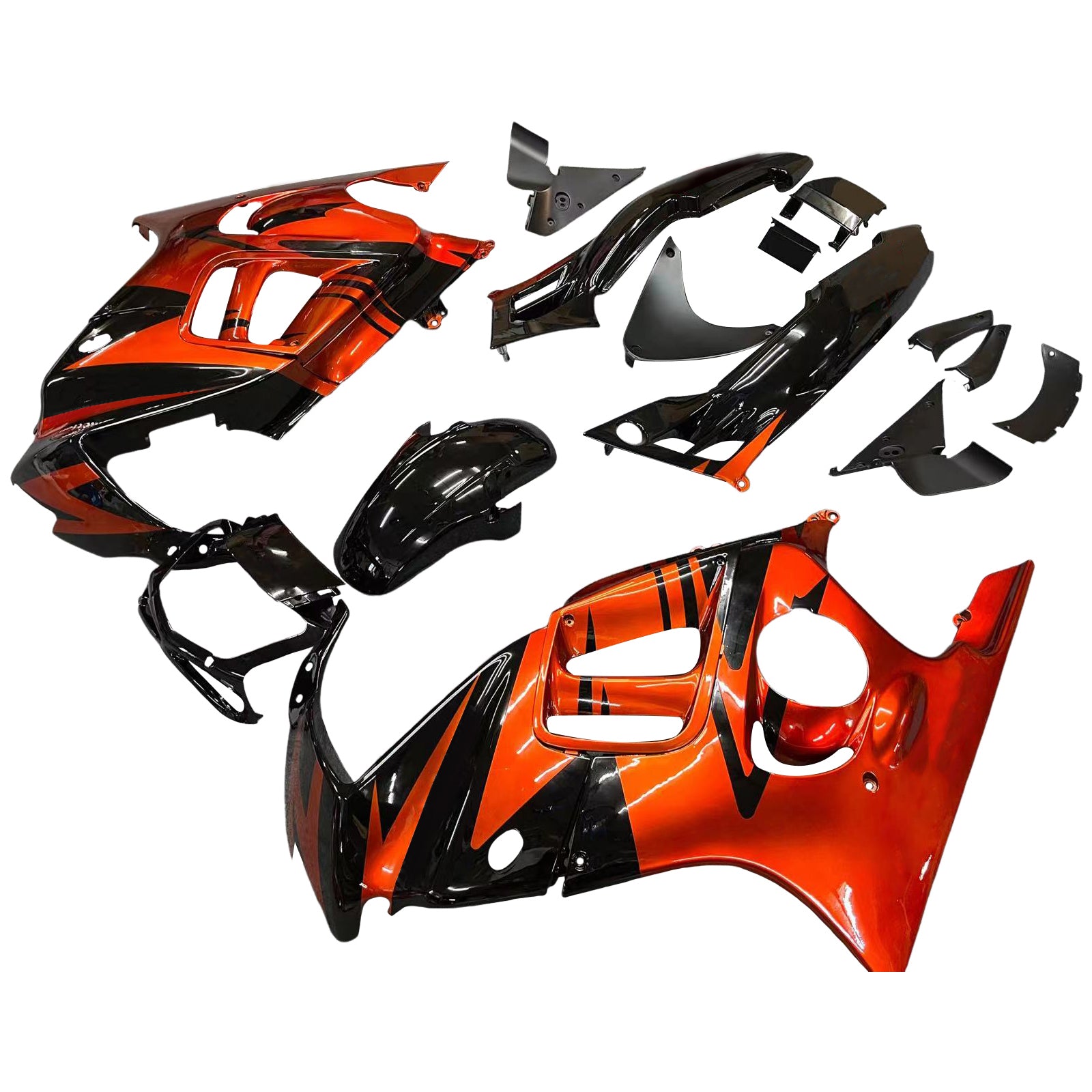 Amotopart 1995-1996 Honda CBR600 F3 Fairing Black & Dark Orange Kit