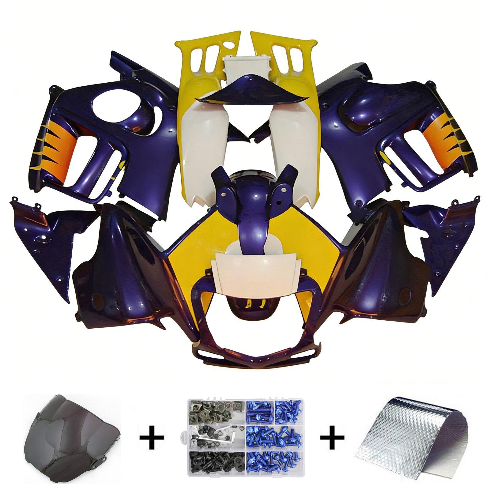 Amotopart 1995-1996 Honda CBR600 F3 Kit de carenado azul