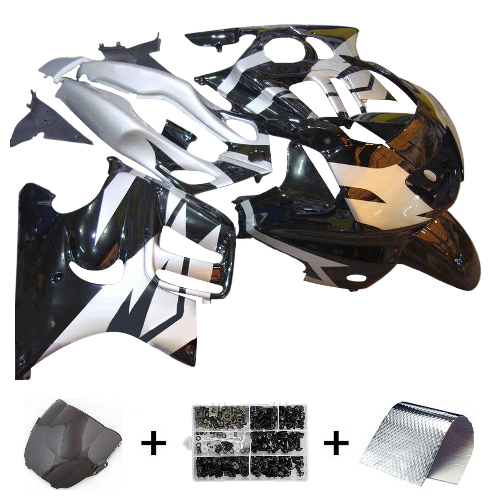 Amotopart 1995-1996 Honda CBR600 F3 Black Gray Fairing Kit