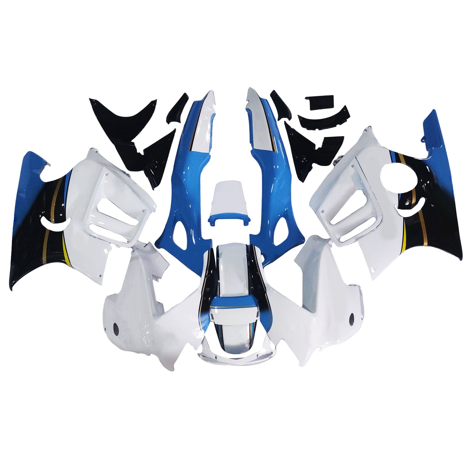 Amotopart 1997-1998 Honda CBR600 F3 Fairing Blue&White Kit