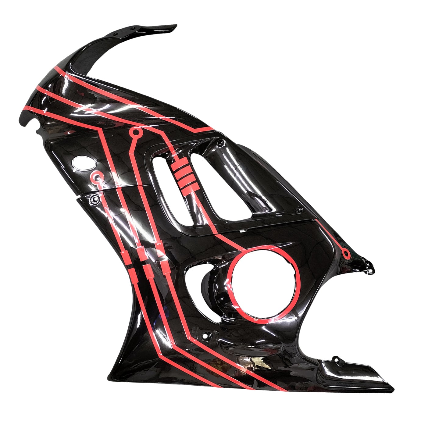 Amotopart 1997–1998 Honda CBR600 F3 Verkleidung, Schwarz & Rotes Style3-Kit