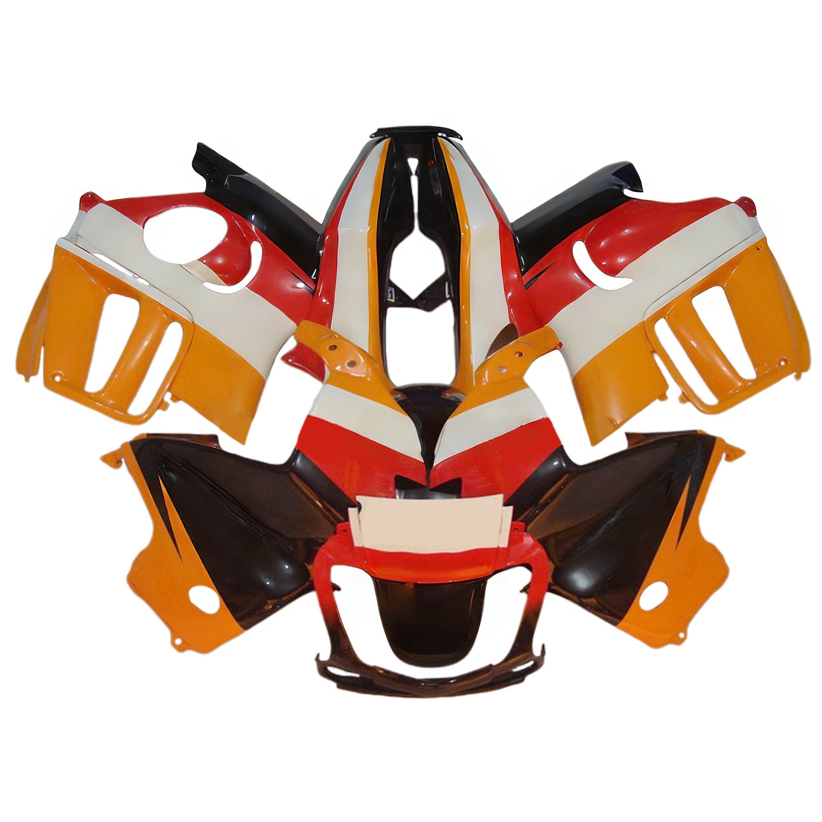 Amotopart 1997-1998 Honda CBR600 F3 Orange Black White Red Fairing Kit