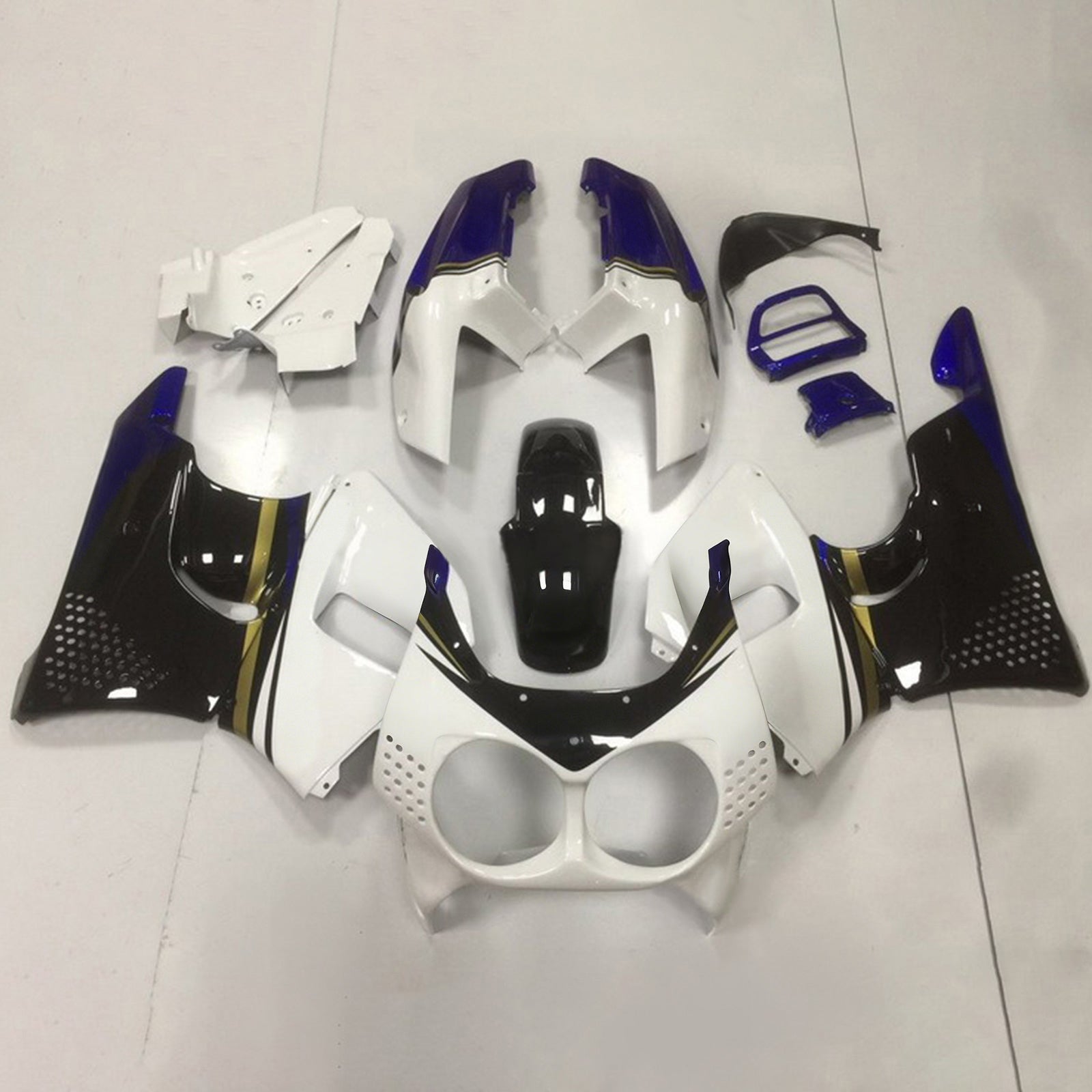 Amotopart 1992-1993 Honda CBR900RR 893 FAIRICE WHITE & BLACK KIT