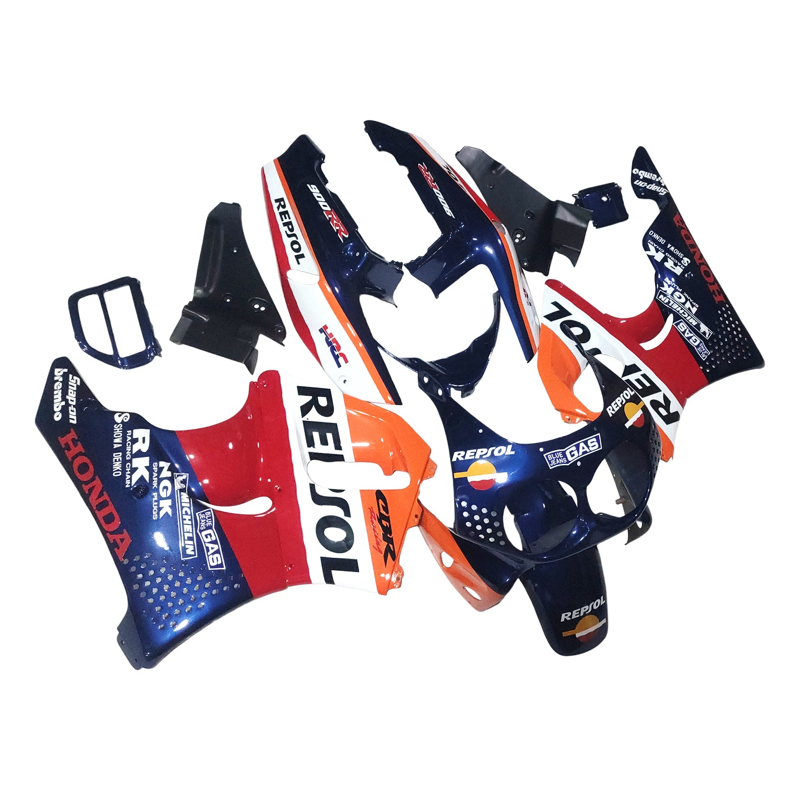Amotopart 1992-1993 Honda CBR900RR 893 Fairing Orange&Red Repjol Kit