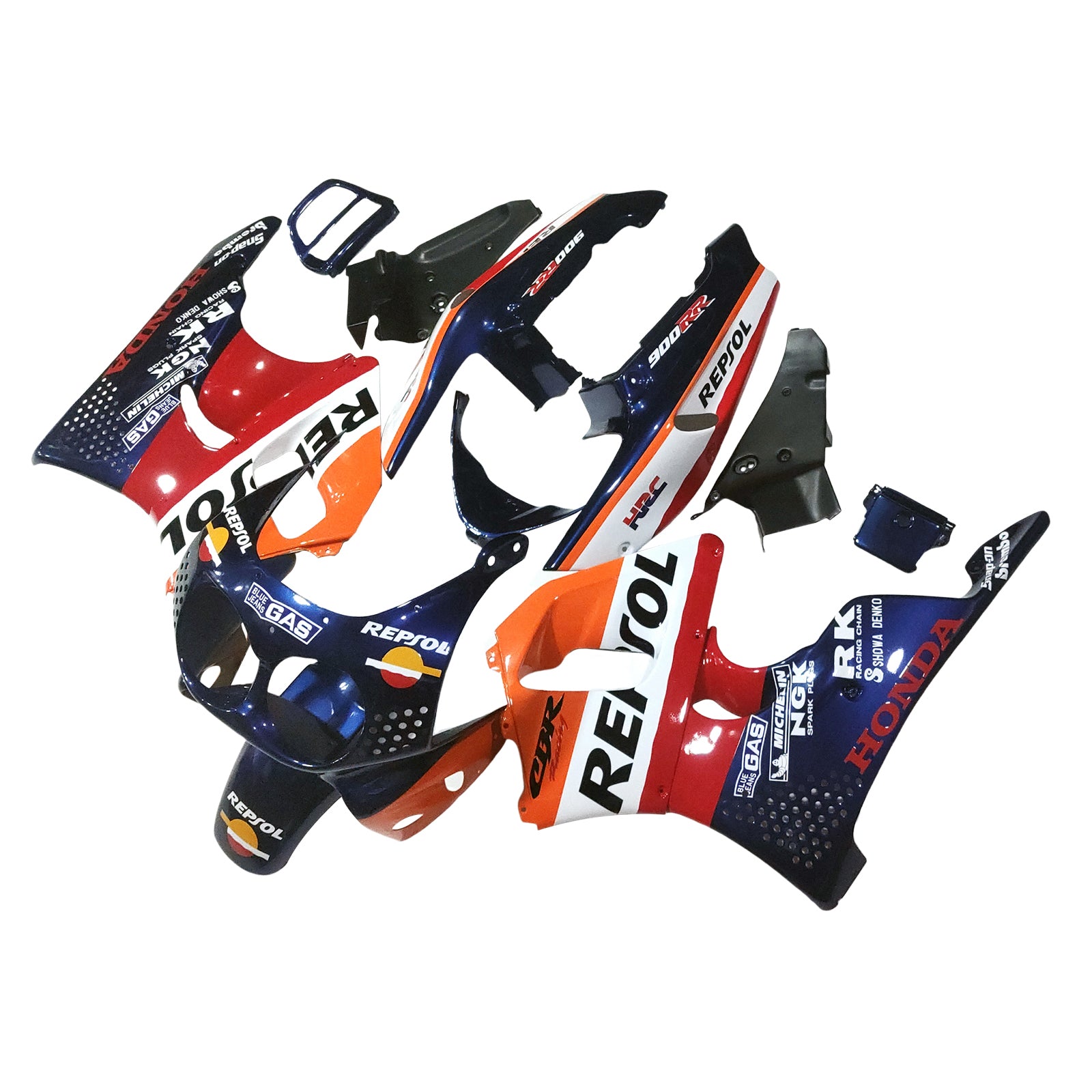 Amotopart 1992-1993 Honda CBR900RR 893 Fairing Orange&Red Repjol Kit