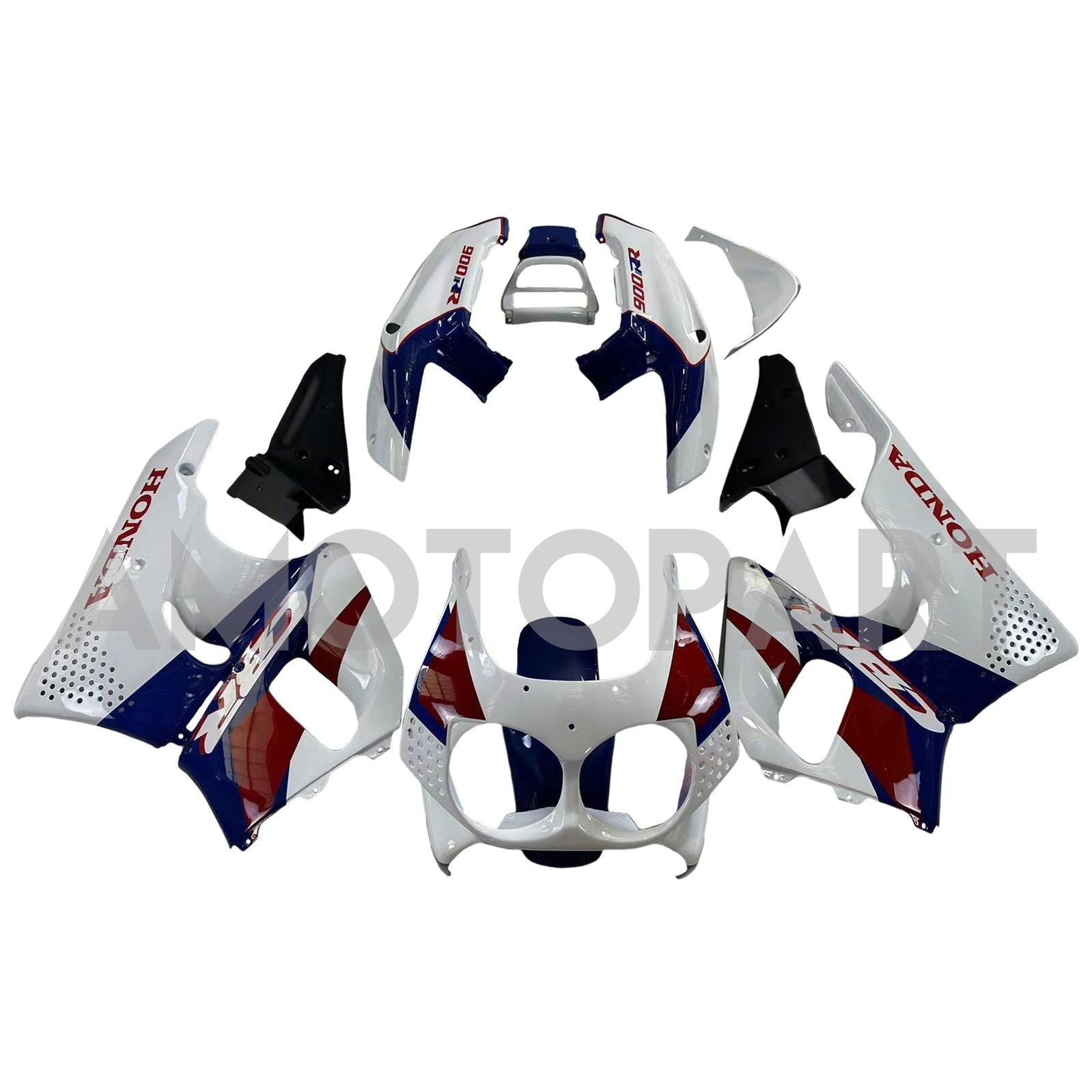 Amotopart 1992-1993 Honda CBR900RR 893 Fairing White Blue Kit
