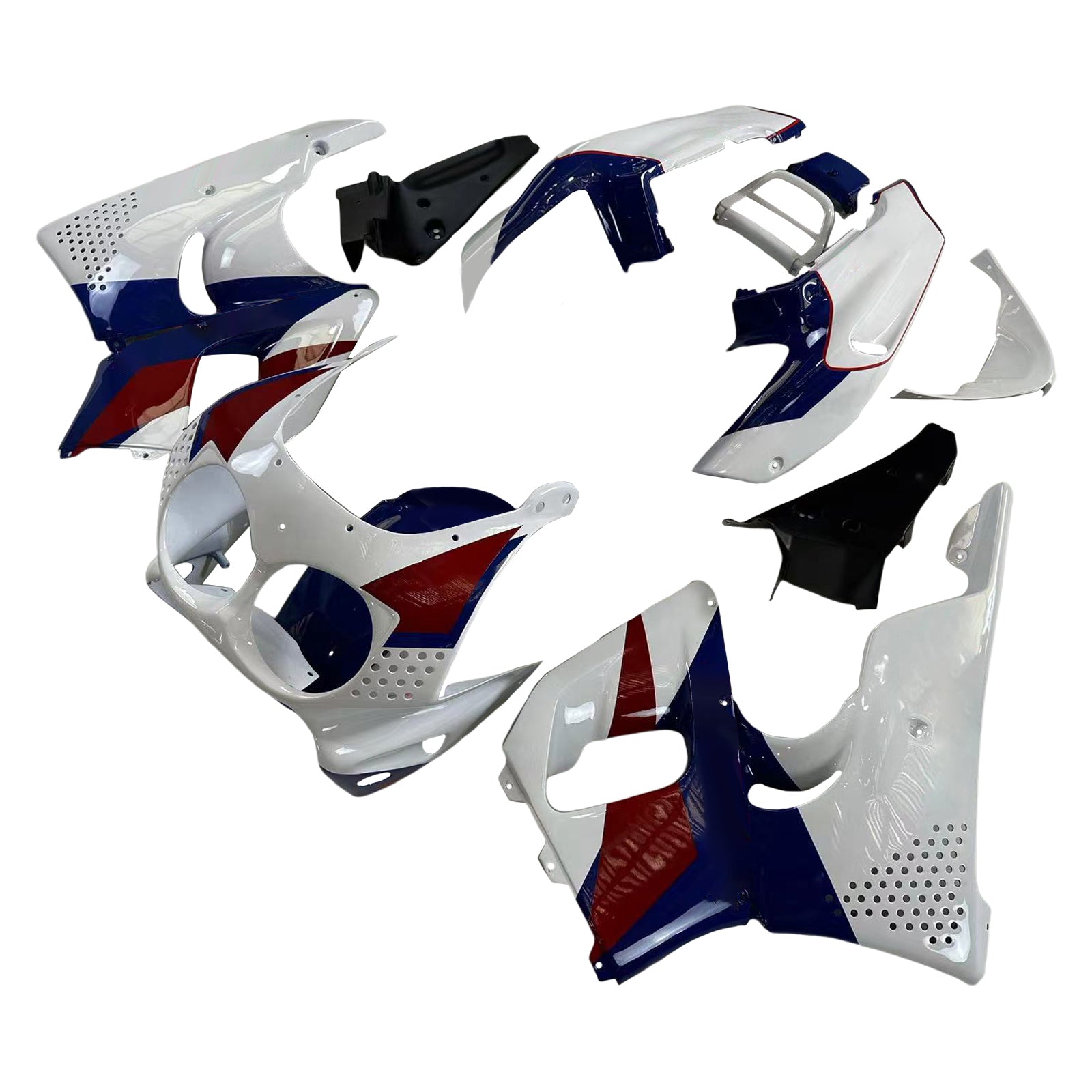 Amotopart 1992-1993 Honda CBR900RR 893 Fairing White Blue Kit
