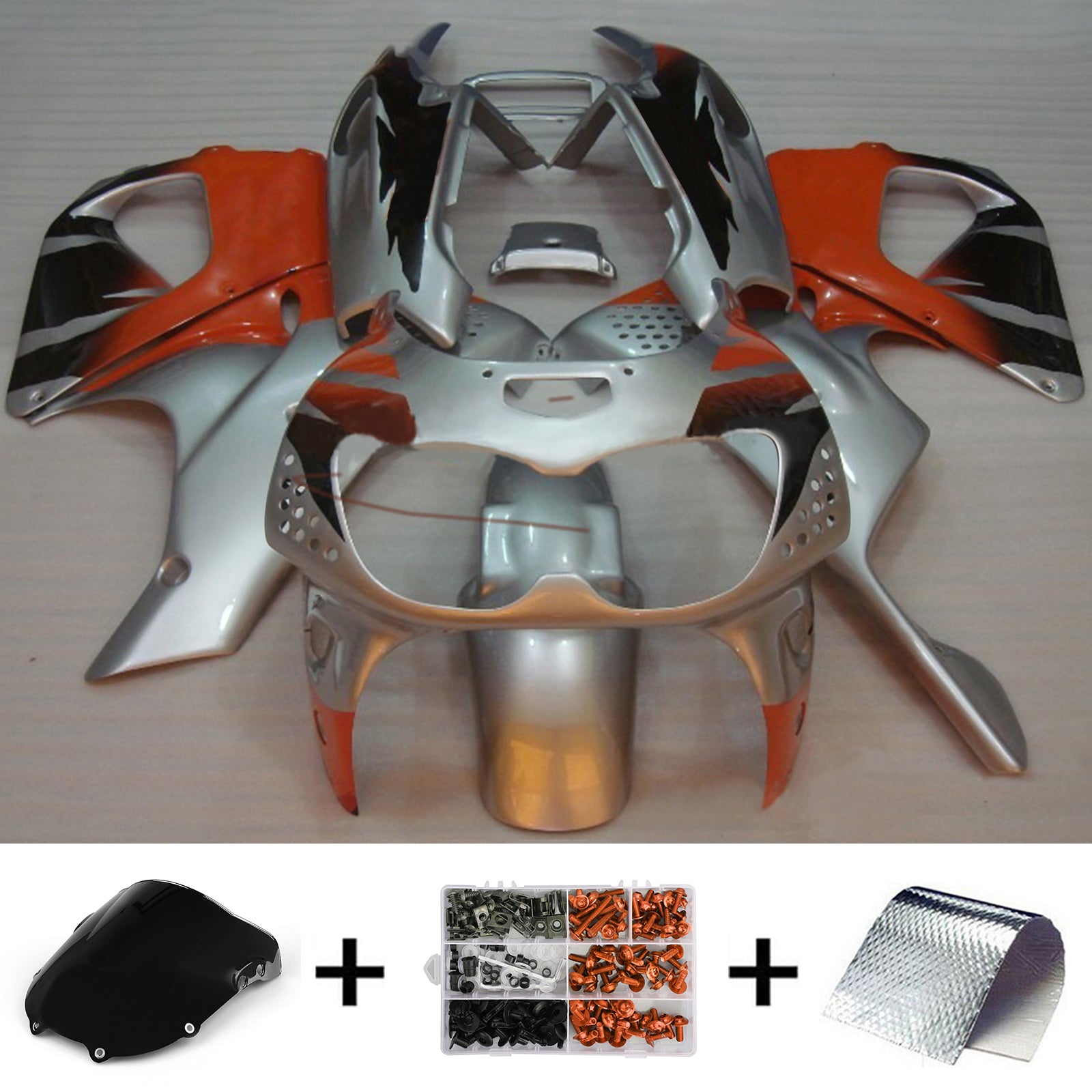 AMOTOPT 1992-1993 HONDA CBR900RR 893 SLIVER E ORANGEM KIT