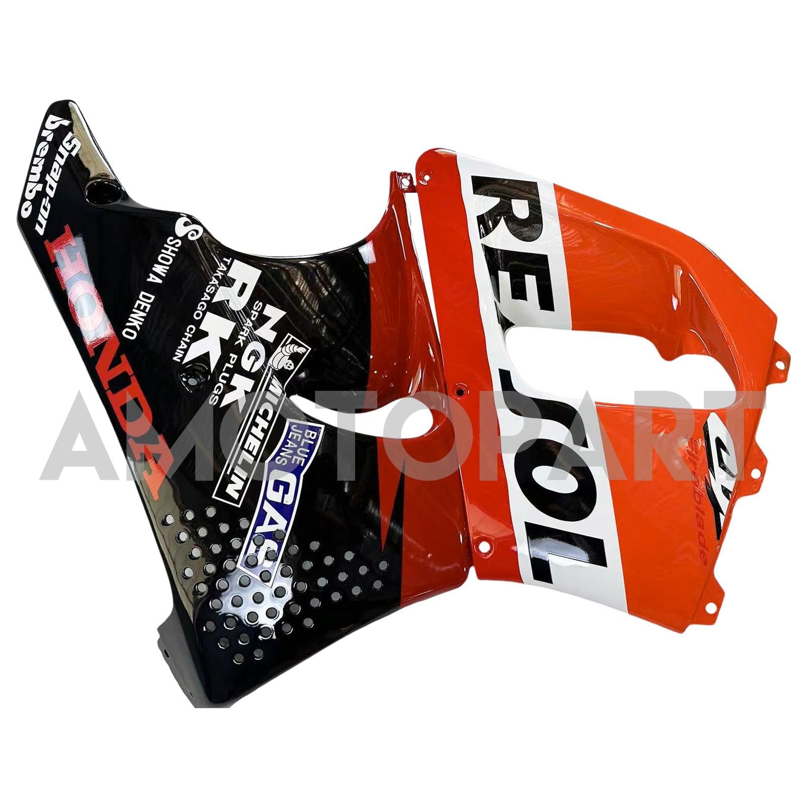 Amotopart 1992-1993 Honda CBR900RR 893 Fairing Red&Orange Repjol Kit