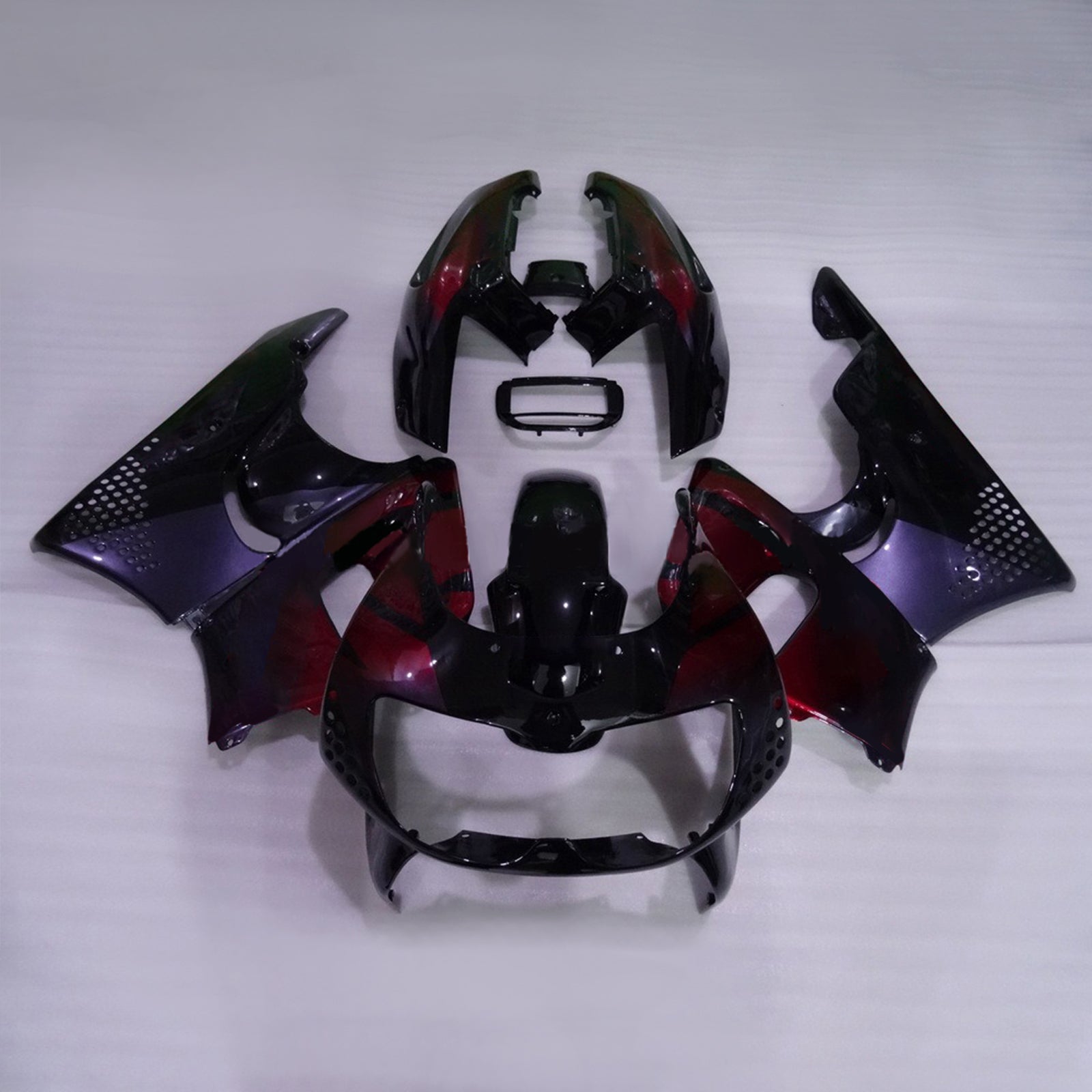 Amotopart 1994-1995 Honda CBR900RR 893 Verkleidung Schwarz&Red Style1 Kit