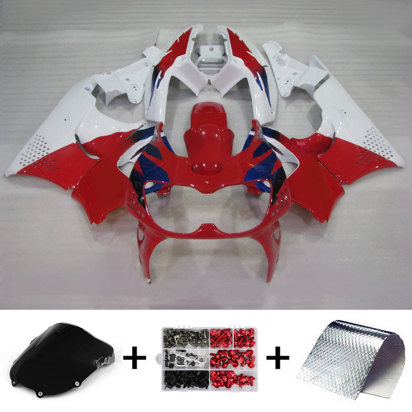 Amotopart 1994-1995 Honda CBR900RR 893 Fairing Red&Blue Style4 Kit