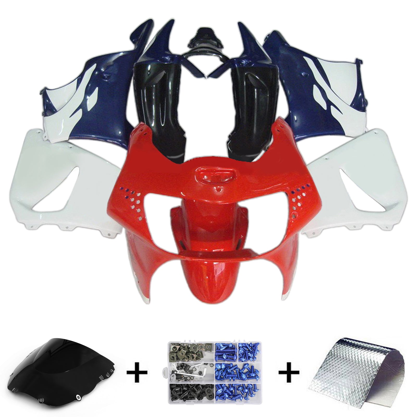 Amotopart 1998-1999 Honda CBR900RR 919 Red White Black Fairing Kit
