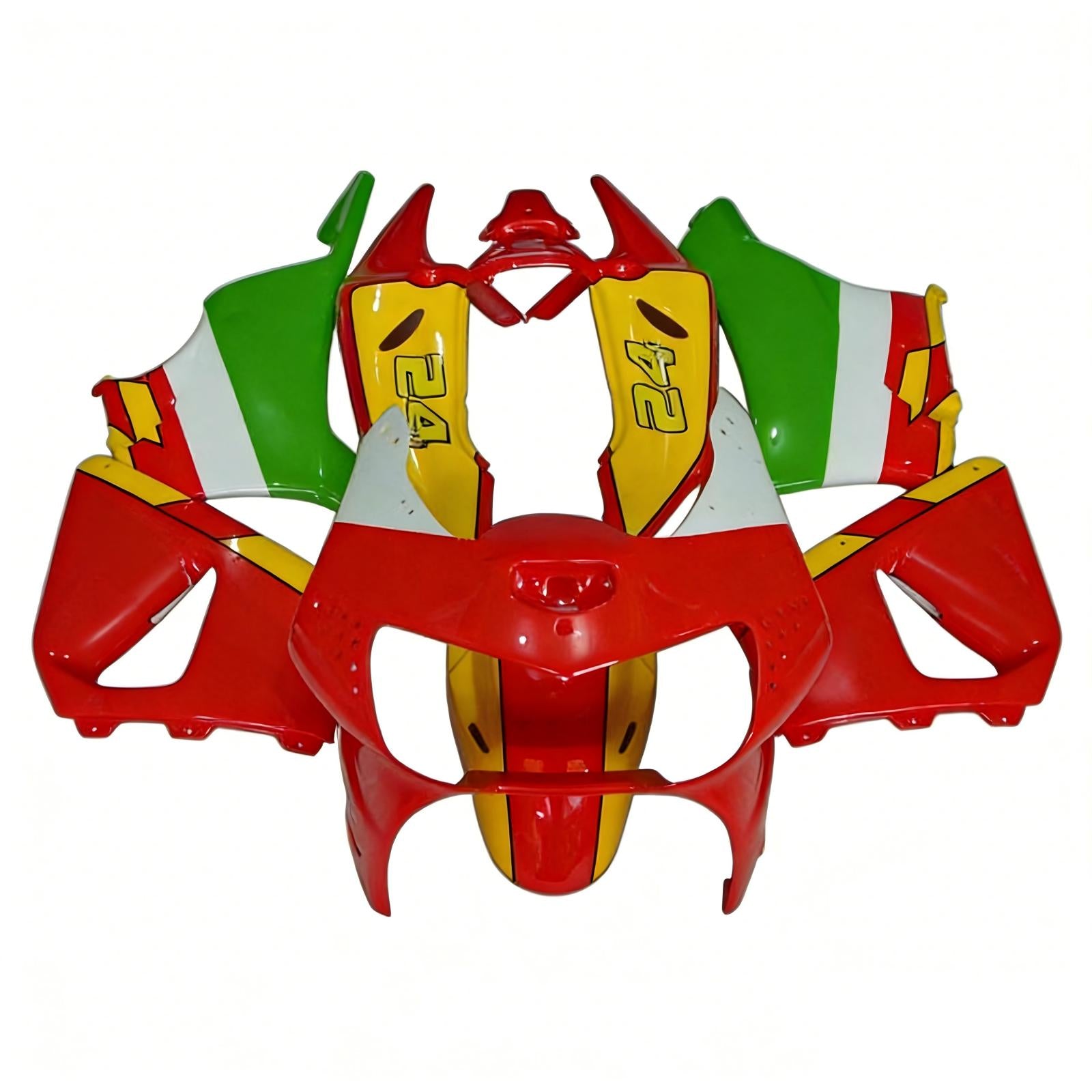 Amotopart 1998-1999 Honda CBR900RR 919 Roodgeel groene witte kuipkit